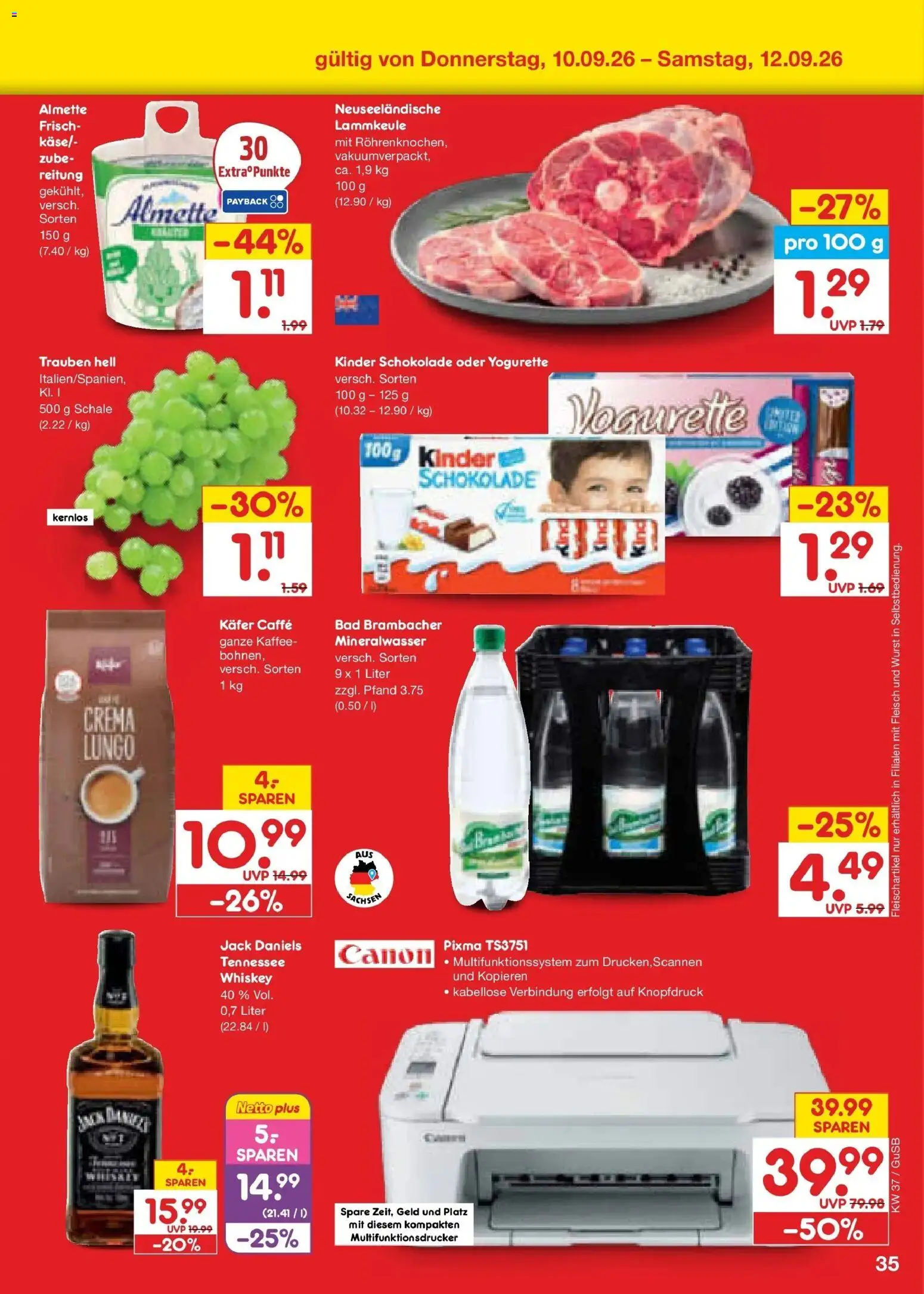 Netto Marken-Discount Prospekt Machern – gültig ab 07.09.2026 | Seite: 51 | Produkte: Kinder schokolade, Almette, Yogurette, Bad