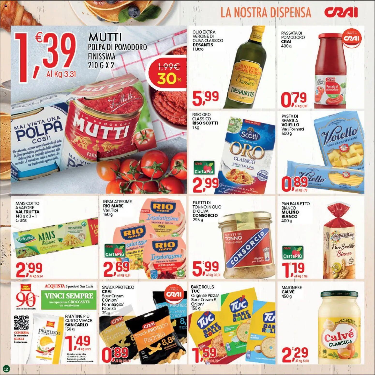 Volantino CRAI del 28.05.2026 | Pagina: 12 | Prodotti: Ceci, Pomodoro, Olio, Olio extra vergine