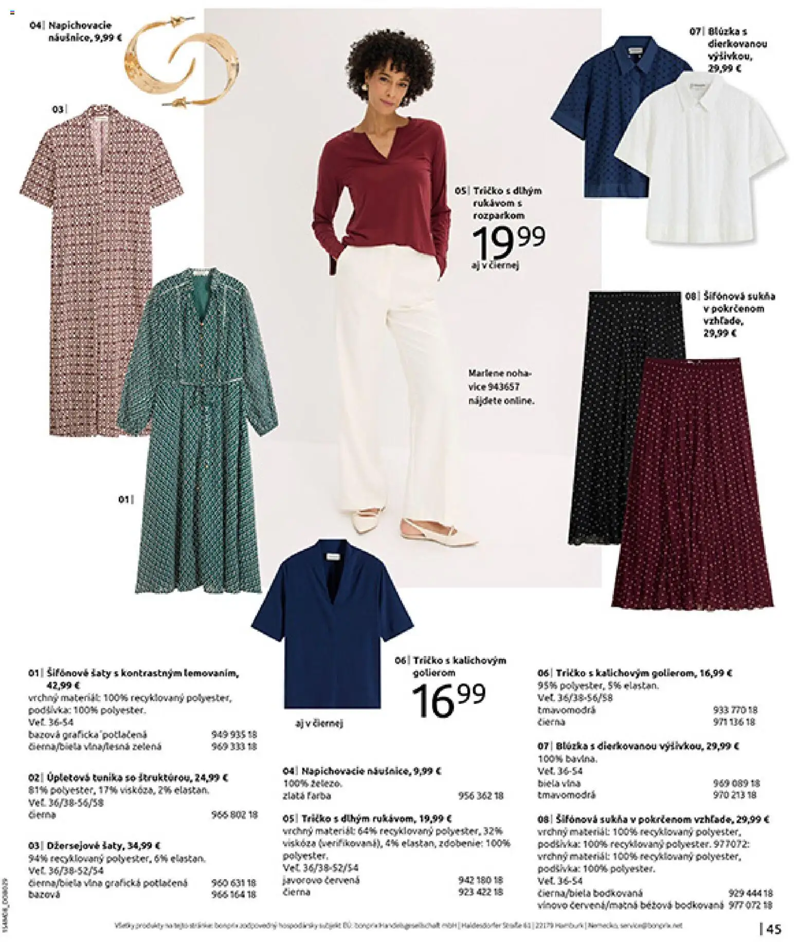 Nové Bonprix akcie – leták je platný od 10.08.2026 | Strana: 47 | Produkty: Šaty, Tričko, Blúzka