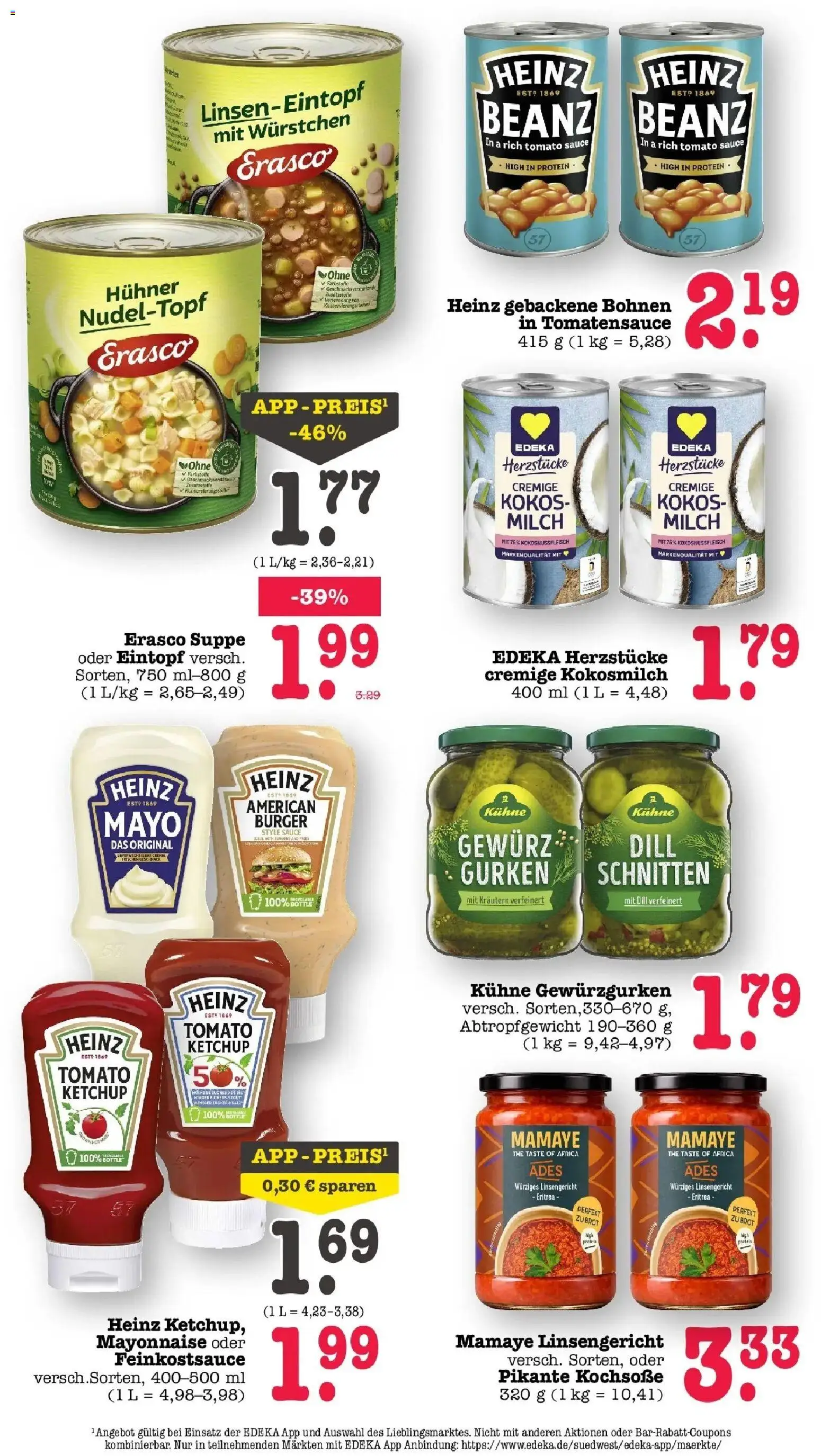 Edeka Prospekt Mainz-Weisenau (ab 10.08.2026) » Angebote Online | Seite: 38 | Produkte: Kokosmilch, Dill, Brot, Ketchup