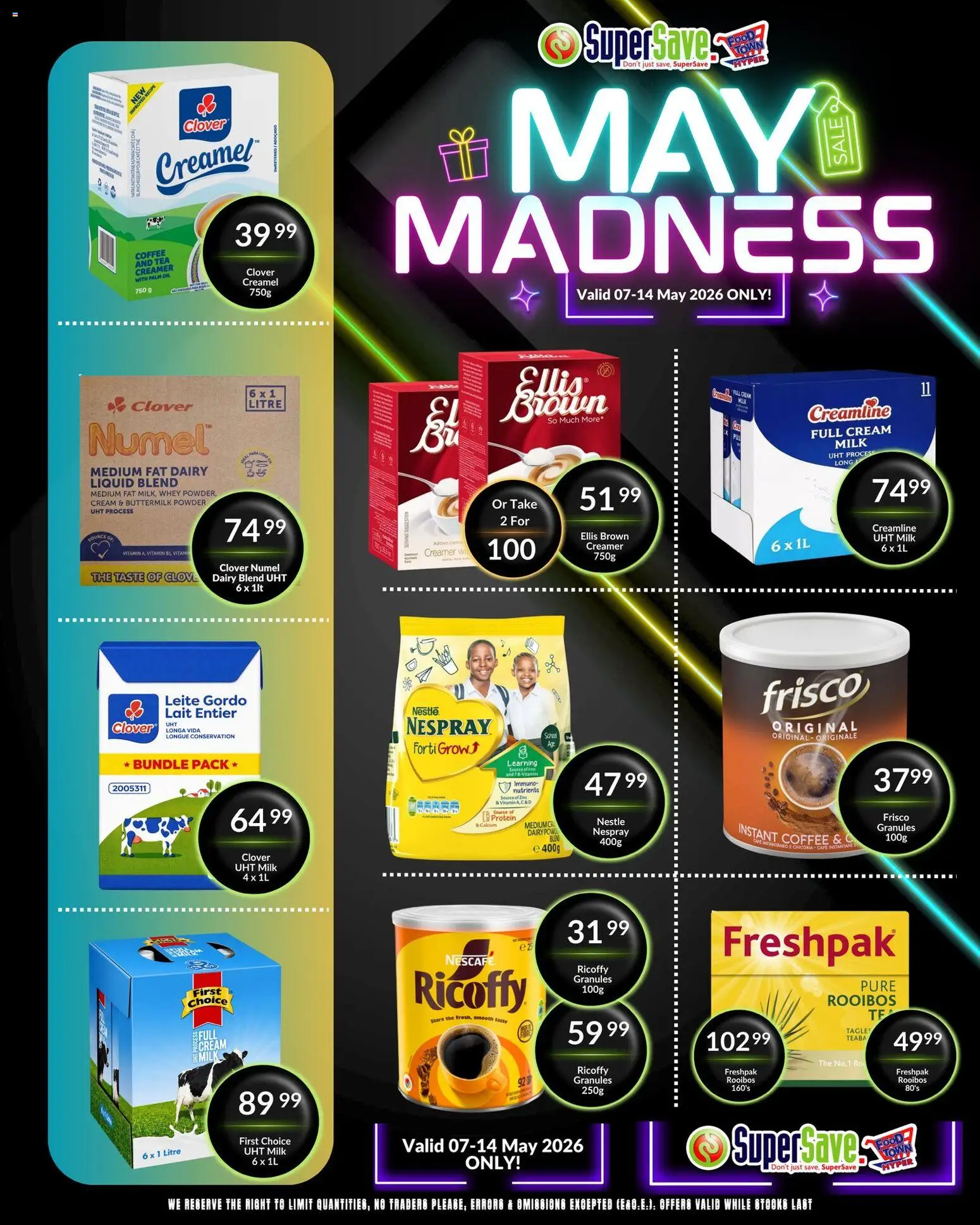 New Super Save catalogue – valid from 07.05.2026 | Page: 10 | Products: Detergente líquido, Creamer, Oil, Powder