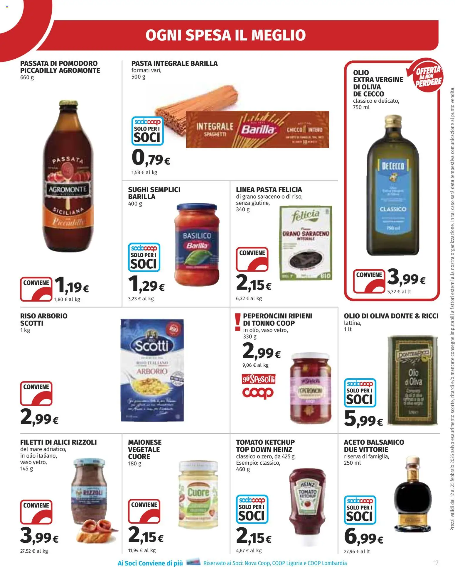 Volantino Ipercoop del 12.02.2026 | Pagina: 17 | Prodotti: Ketchup, Maionese, Tonno, Vaso