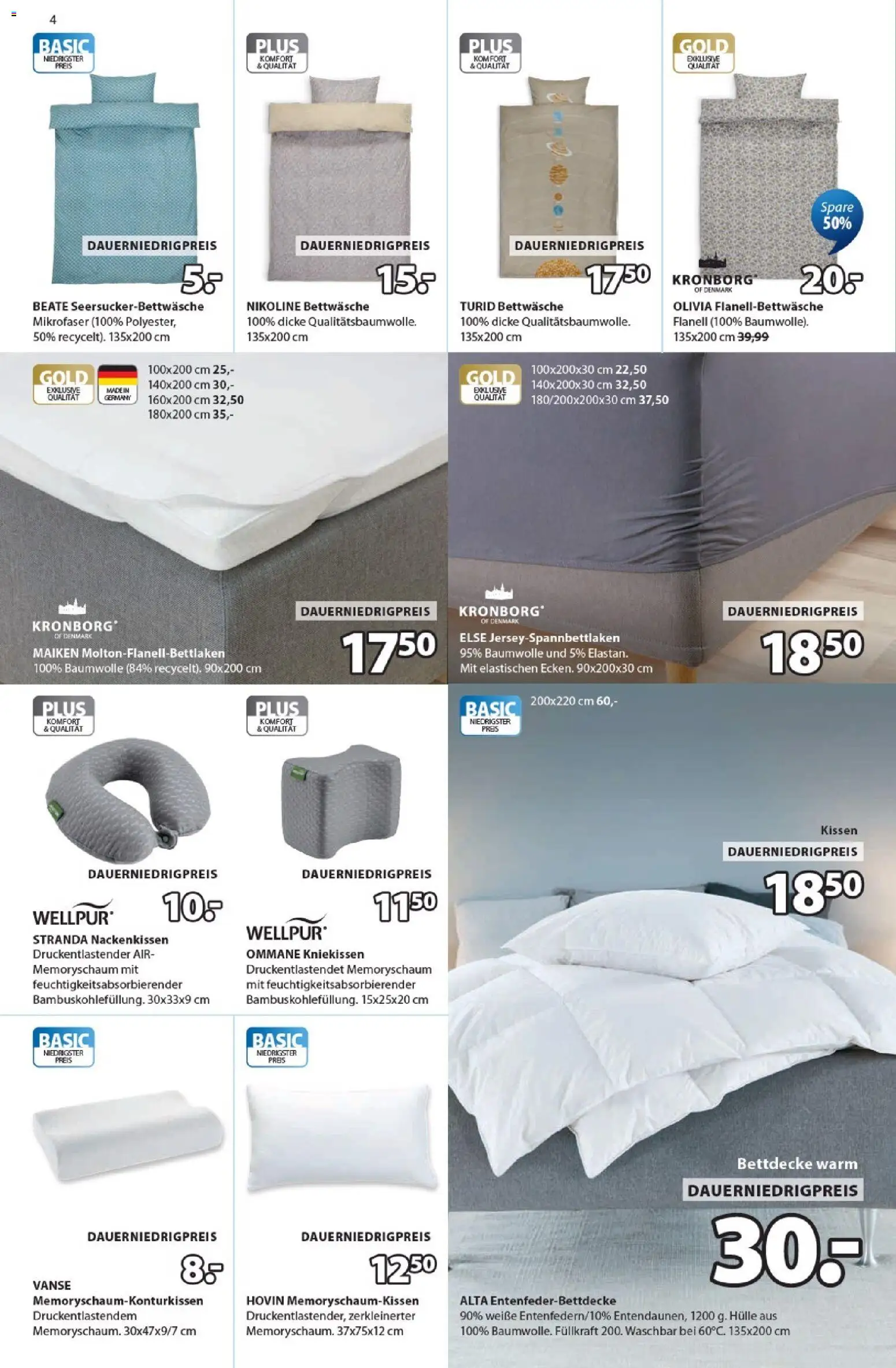 Prospekt JYSK – gültig ab 16.08.2026 | Seite: 4 | Produkte: Hülle, Kissen, Bettwäsche, Bettdecke