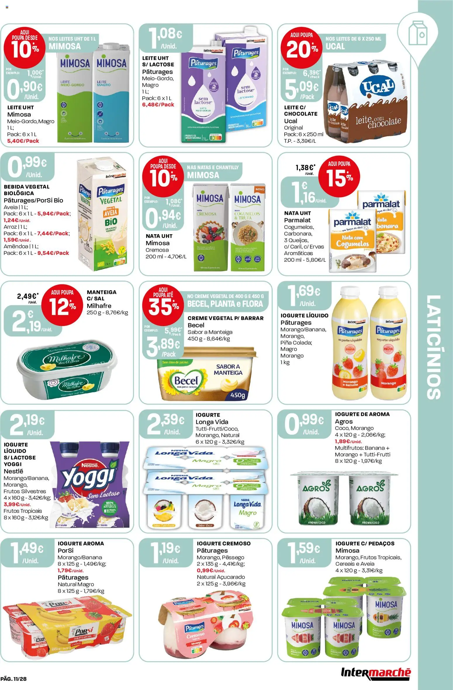 Intermarché Folheto Contact │ válido de 27/08/2026 | Página: 11 | Produtos: Leite UHT, Arroz, Creme, Natas