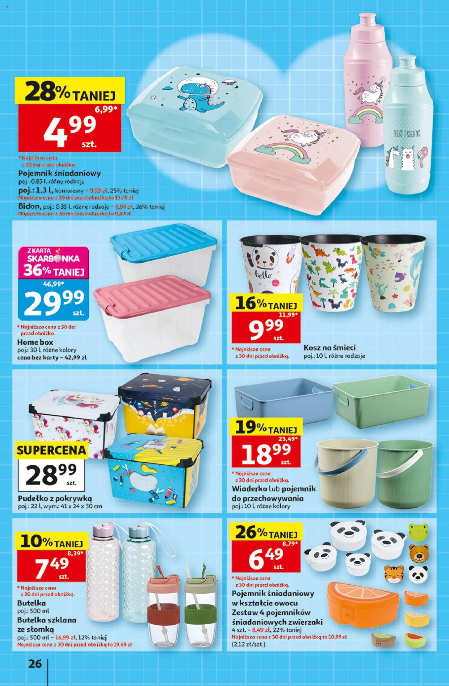 Auchan gazetka - 30 Lat Hipermarket od 20.08.2026 | Strona: 26 | Produkty: Kosz na śmieci, Pudełko, Kosz