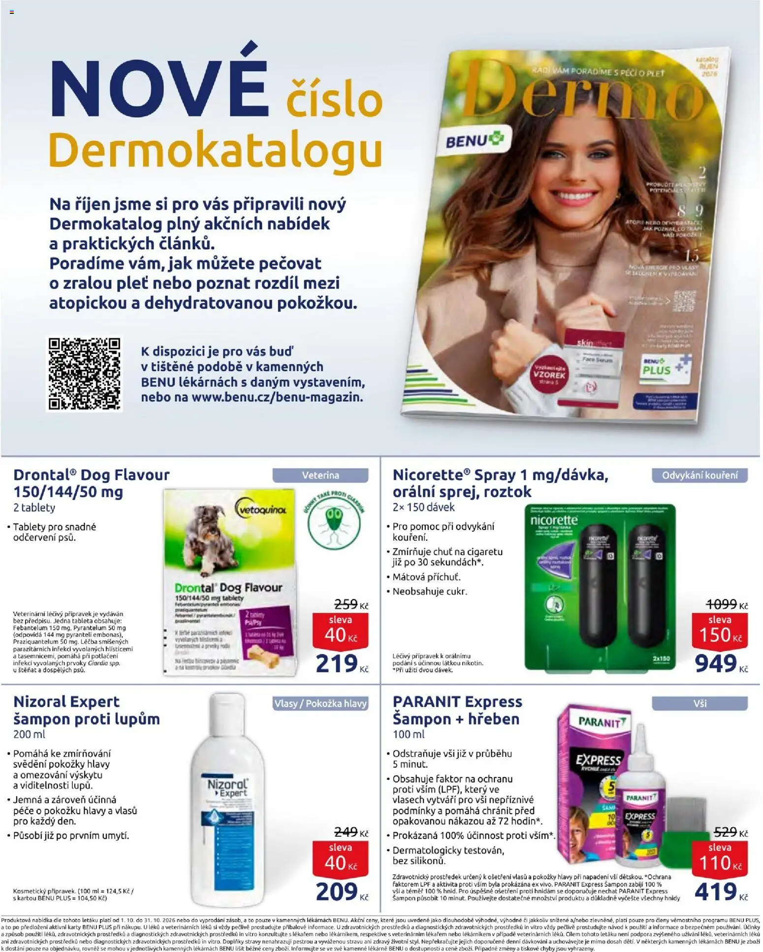 Benu leták od 01.10.2026 | Strana: 18 | Produkty: Šampon proti lupům, Nizoral, Karty, Hřeben
