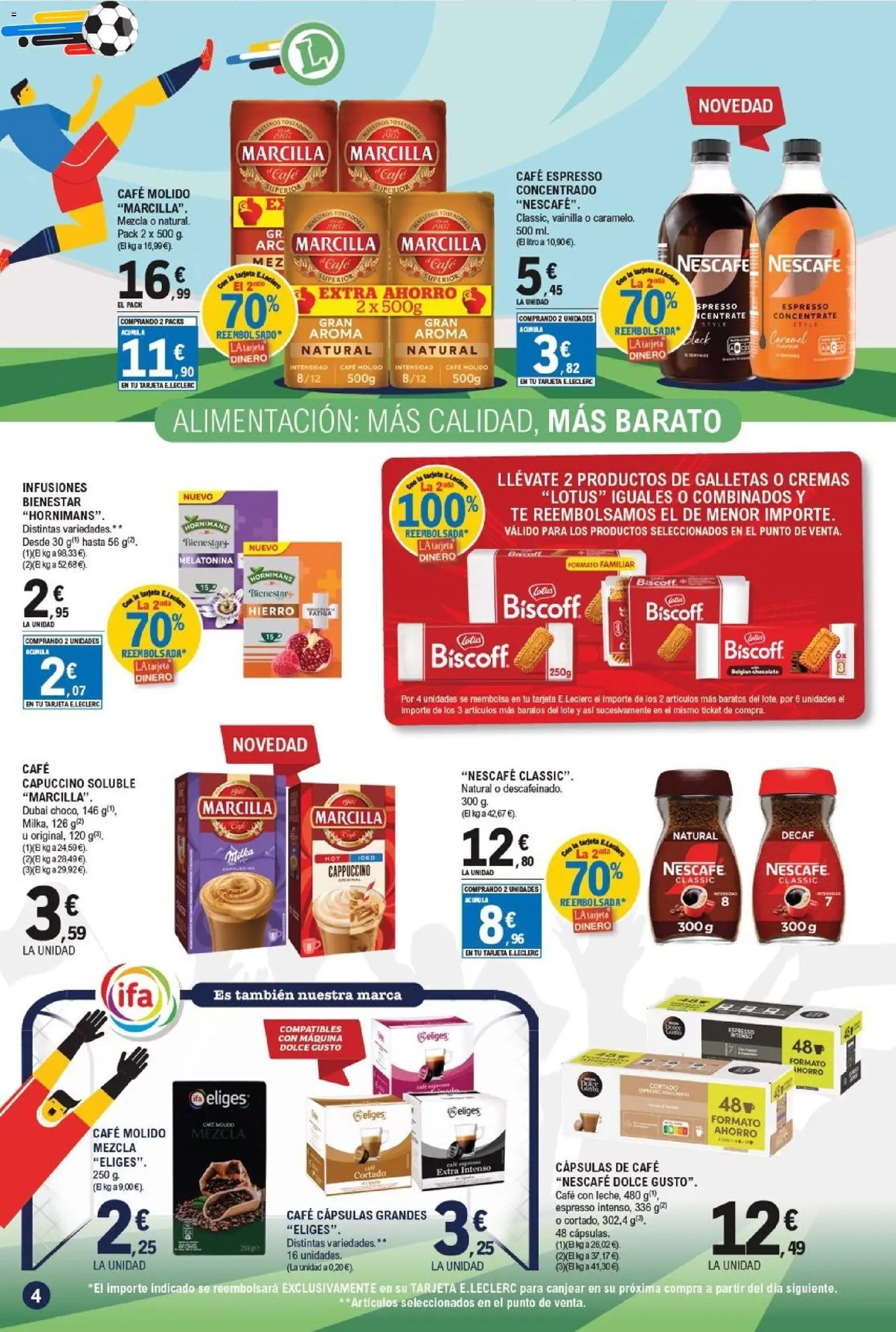 E.Leclerc folleto Gool │ válido desde el 03.06.2026 | Página: 4 | Productos: Café, Chocolate, Café molido, Té