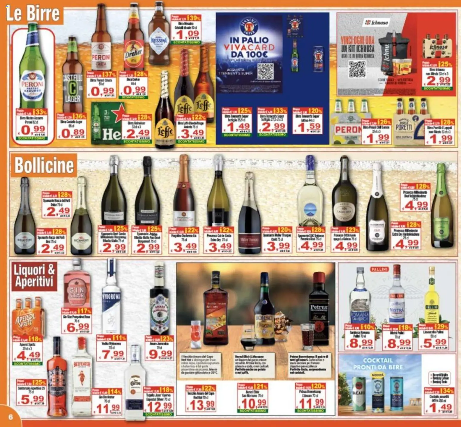 Volantino CTS del 21/08/2026 | Pagina: 6 | Prodotti: Tennent's Super, Tennent's, Aperol Spritz, Aperol