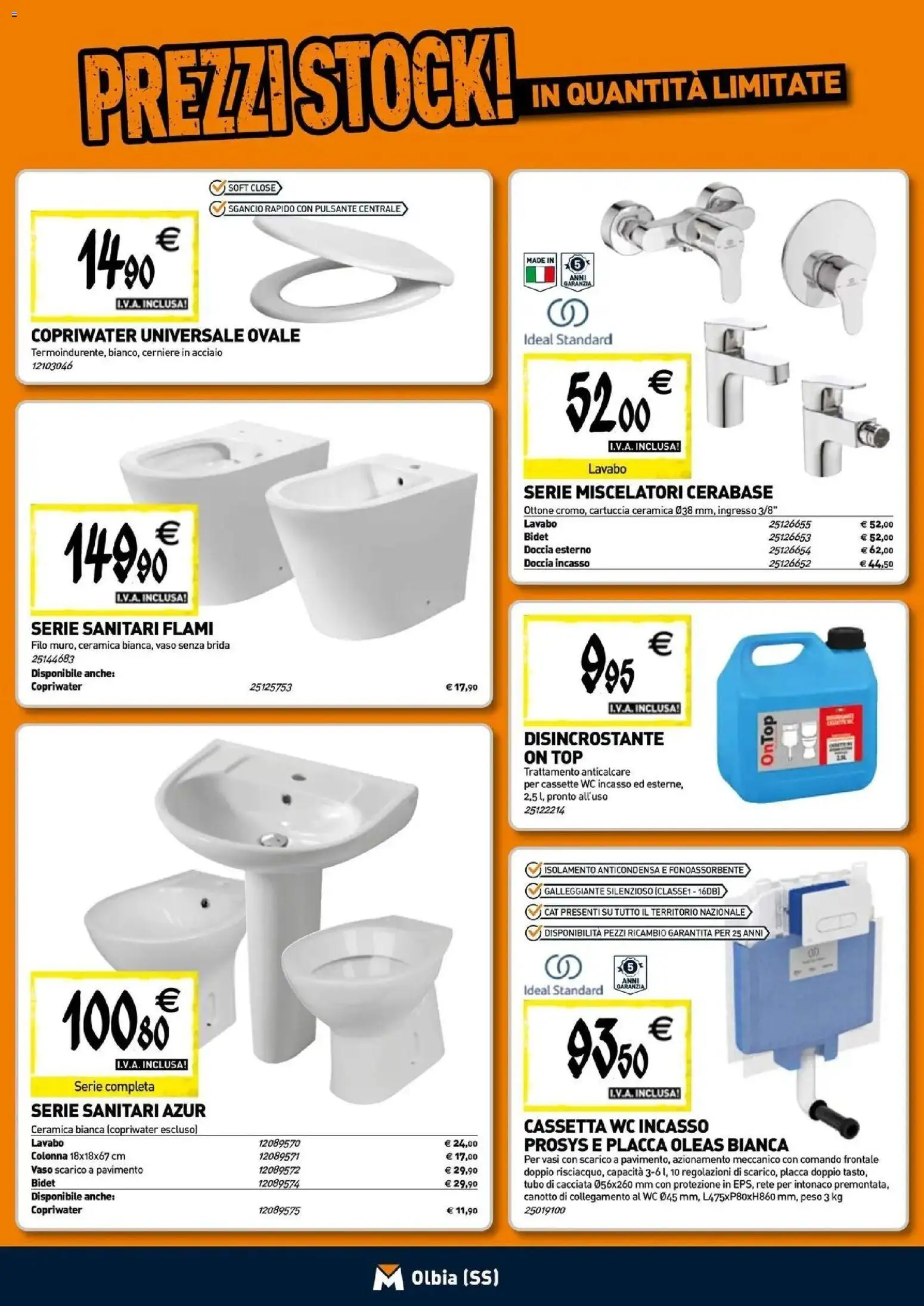 Nuovo TECNOMAT catalogo Olbia dal 24/09/2026 > offerte anteprima 🛍️ | Pagina: 4 | Prodotti: Pavimento, Tubo, WC, Vaso