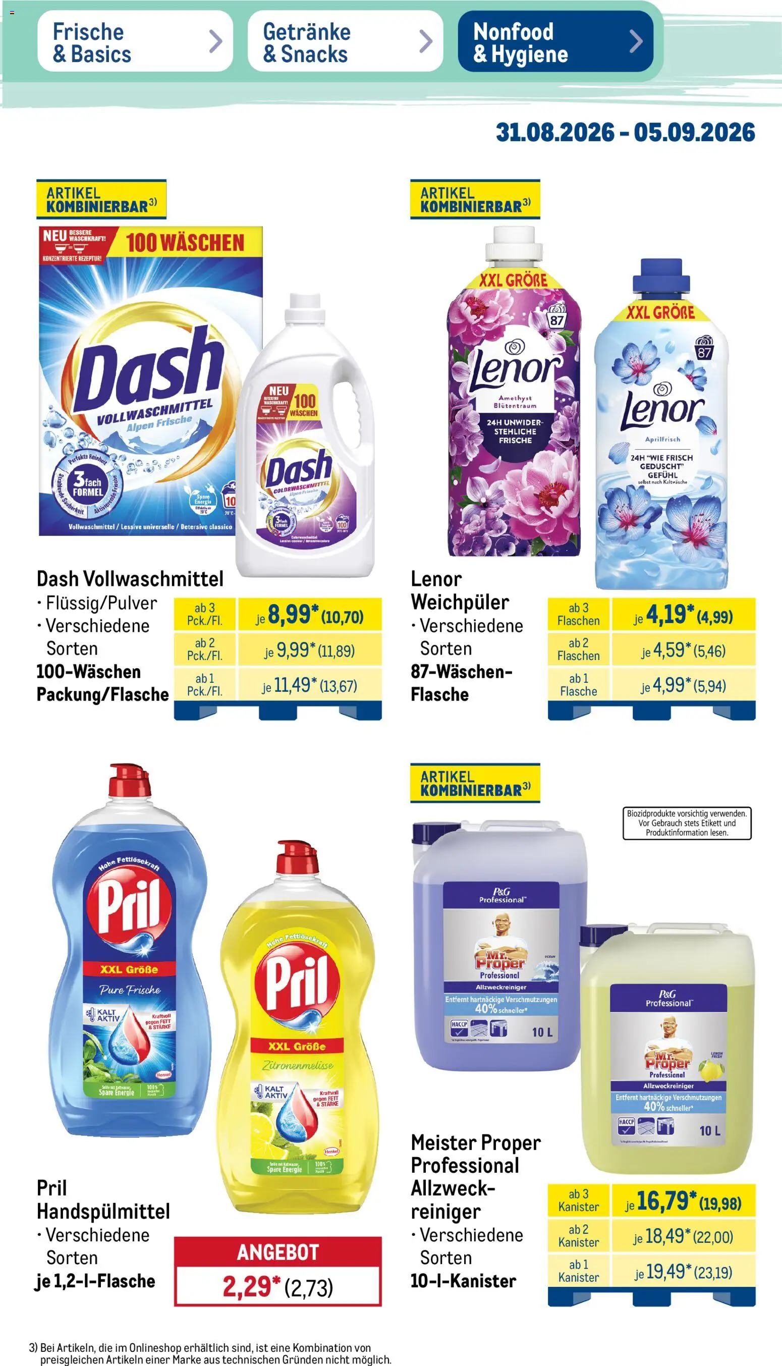 Metro Prospekt – gültig ab 31.08.2026 | Seite: 51 | Produkte: Lenor, Pril