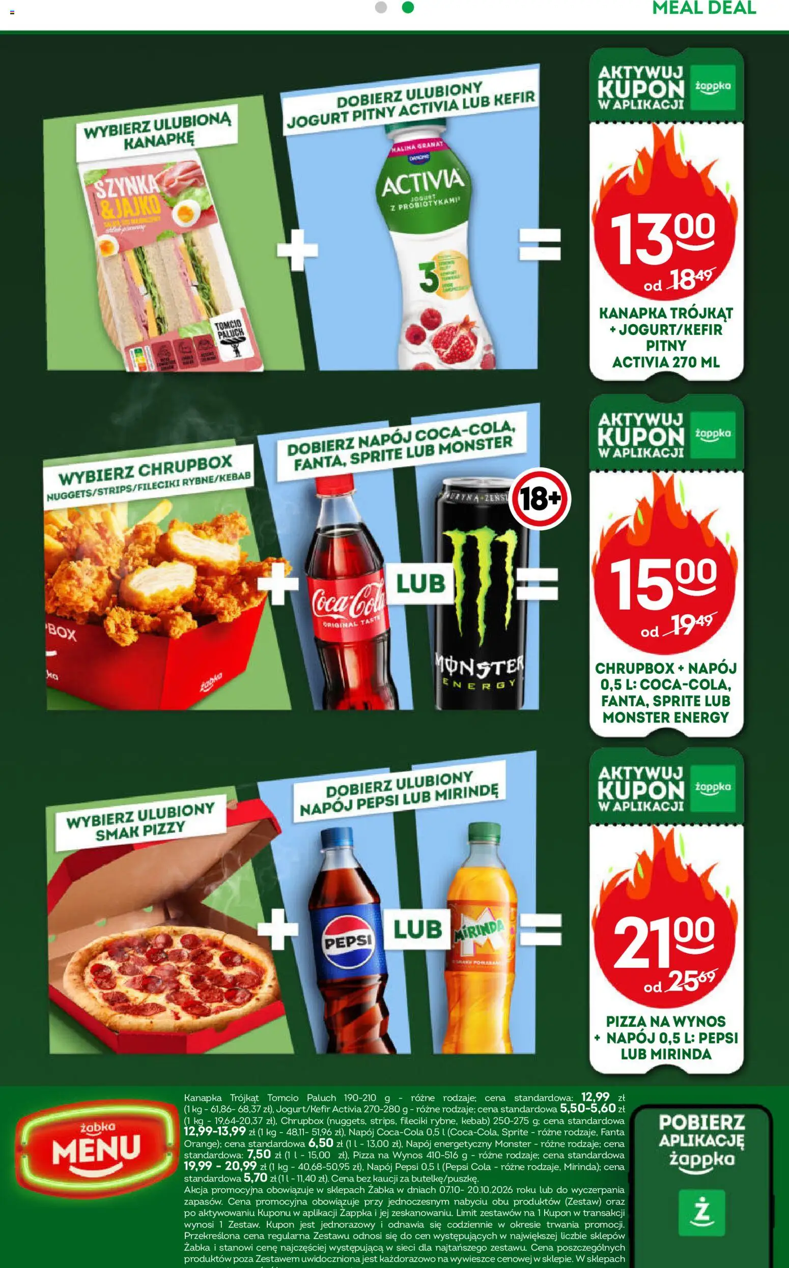 Żabka gazetka od 07.10.2026 | Strona: 51 | Produkty: Kebab, Sprite, Szynka, Pizza