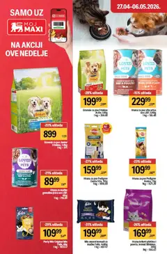 Maxi katalog - pregled Maxi kataloga - važi od 27.04.2026 | Strana: 38 | Proizvode: Govedina, Pedigree, Hrana za mačke, Sos