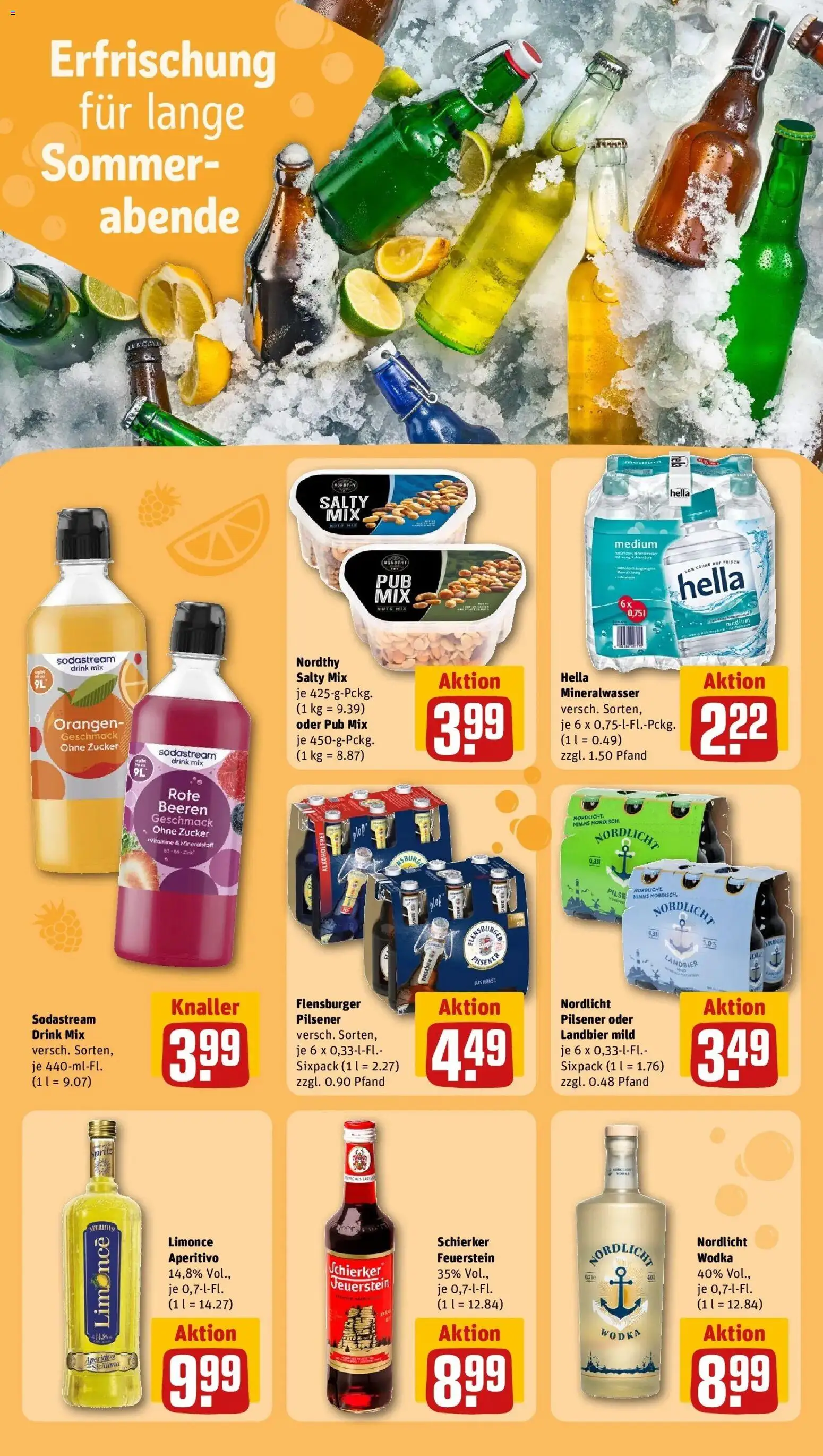 REWE Prospekt ab 03.08.2026 zum Blättern » Angebote | Seite: 17 | Produkte: Orangen, Flensburger, Hella, Wodka