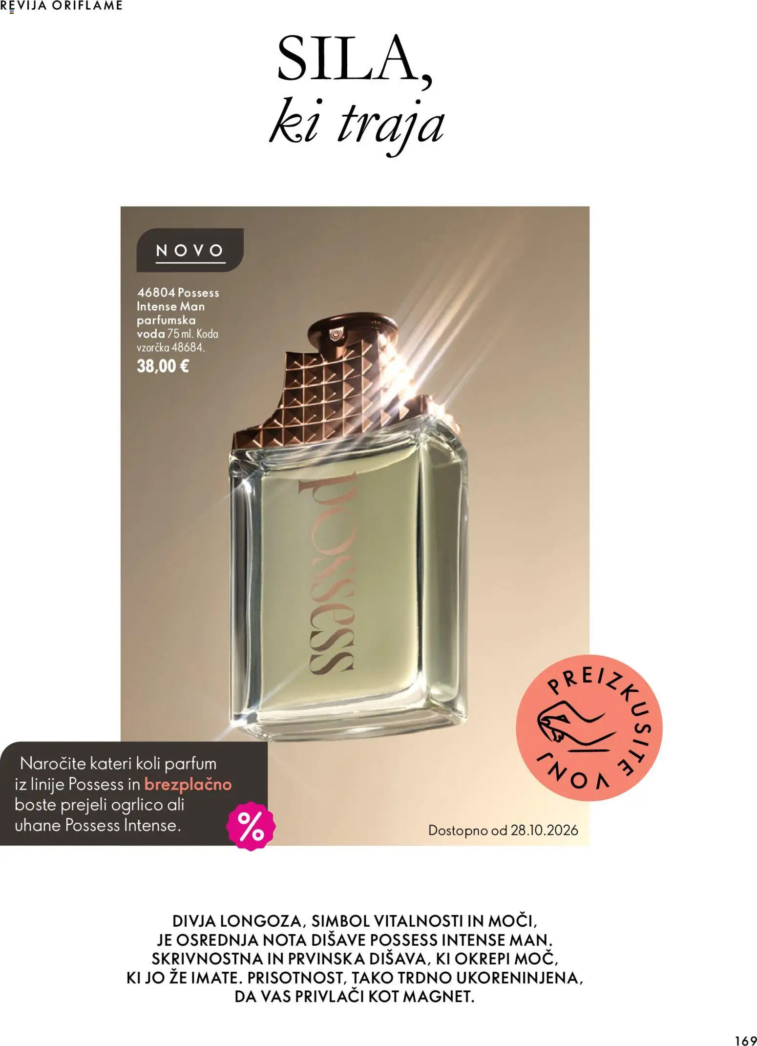 Novi Oriflame katalog ponudbe – veljaven od 07.10.2026 | Stran: 169 | Izdelki: Revija, Parfum, Voda, Parfumska voda