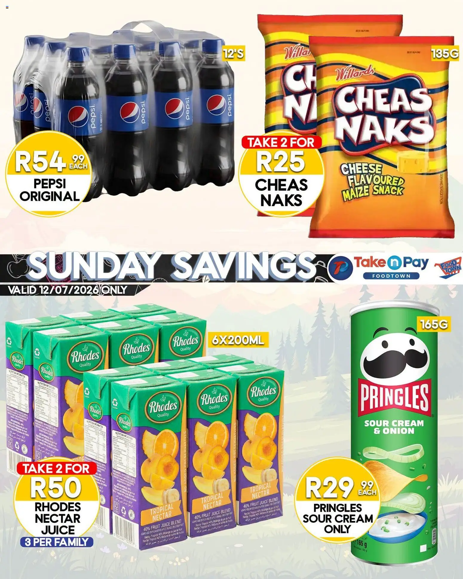New Take n Pay catalogue – valid from 19/07/2026 | Page: 2 | Products: Juice, Sour cream, Cream, Fruit