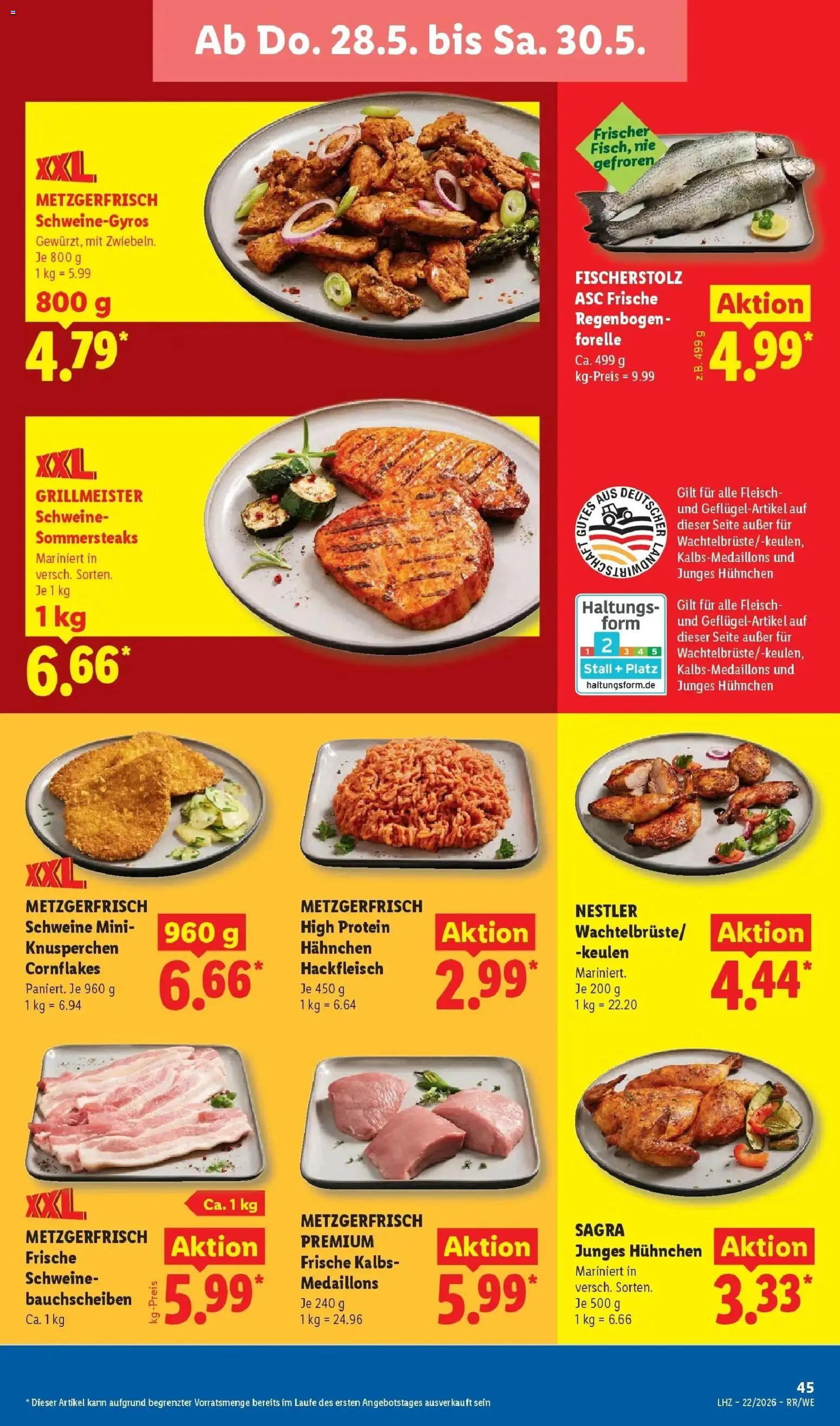 Lidl Prospekt Hagen – gültig ab 26.05.2026 | Seite: 67 | Produkte: Hahnchen, Fleisch, Hackfleisch