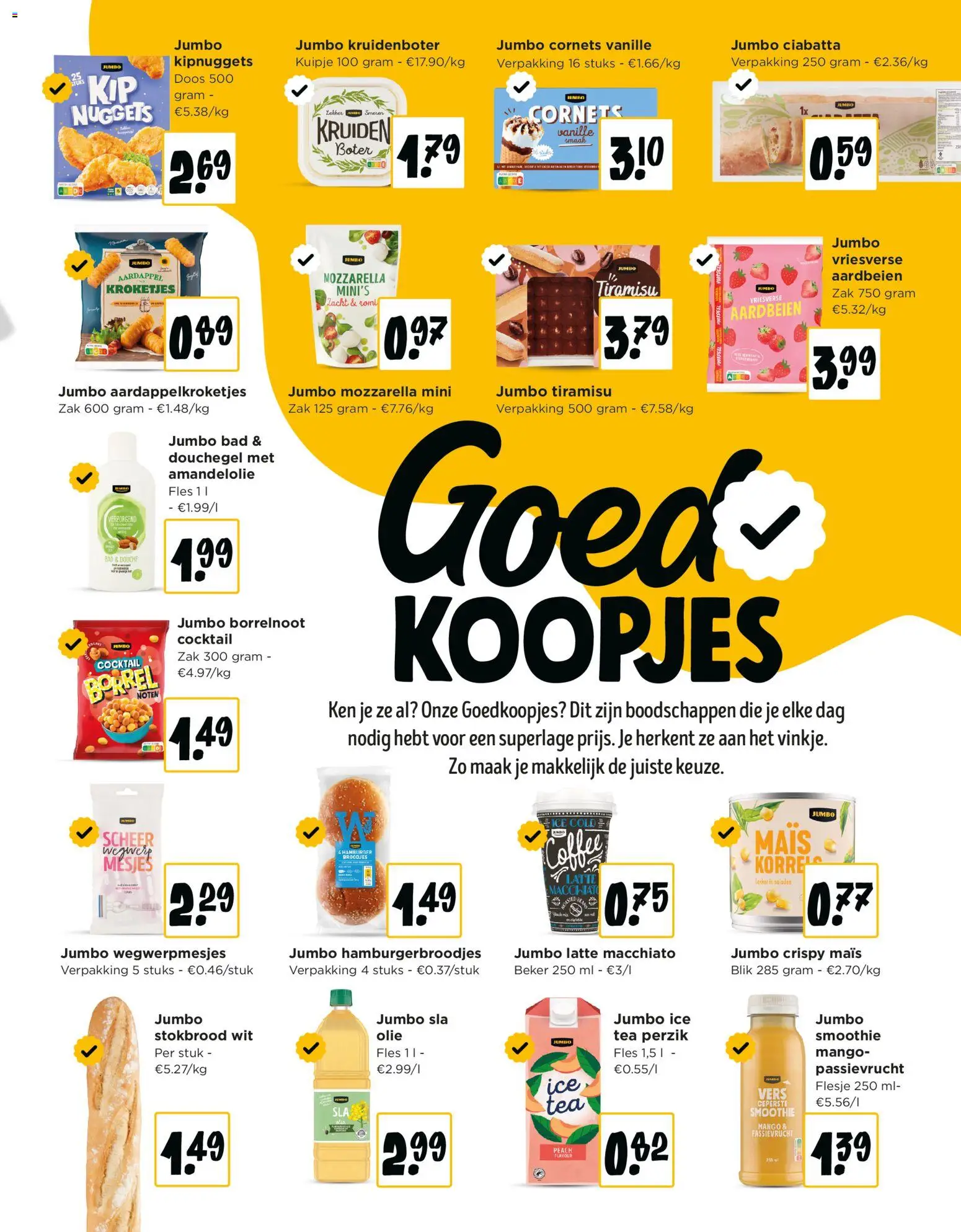 {H1} | Pagina: 7 | Producten: Mozzarella, Douche, Mango, Beker