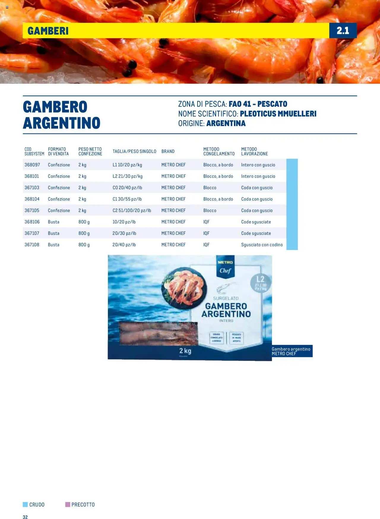 Volantino Metro del 30.06.2025 | Pagina: 32 | Prodotti: Gamberi, Pesca