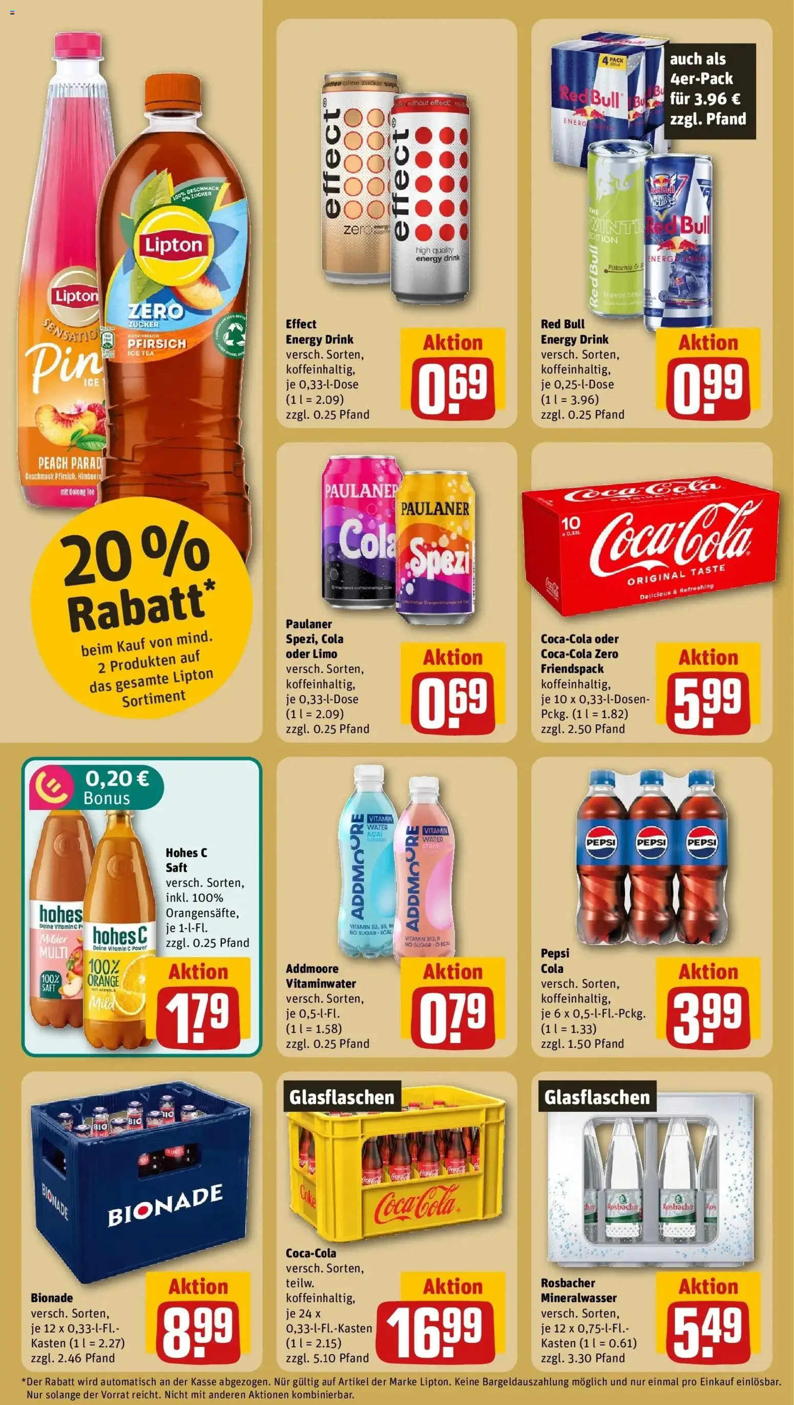 REWE Prospekt ab 19.10.2026 zum Blättern » Angebote | Seite: 20 | Produkte: Met, Bionade, Pfirsich, Saft