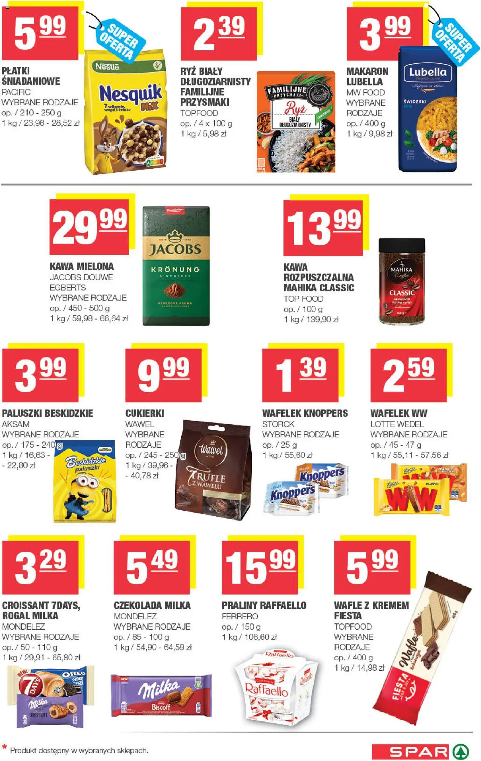 Spar gazetka od 15.07.2026 | Strona: 5 | Produkty: Knoppers, Praliny, Kawa, Makaron