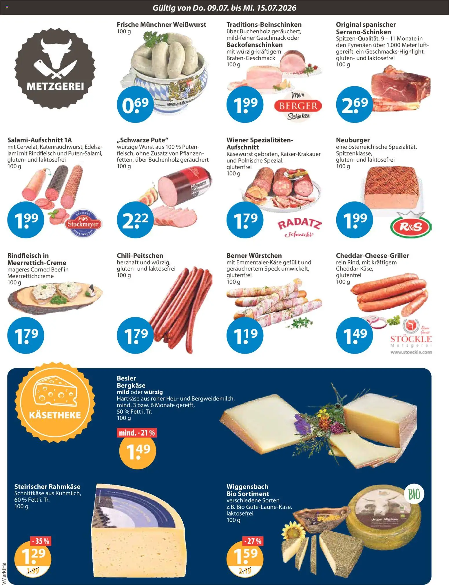 V-Markt Angebote – gültig ab 09.07.2026 | Seite: 2 | Produkte: Pute, Weißwurst, Wurst, Schinken