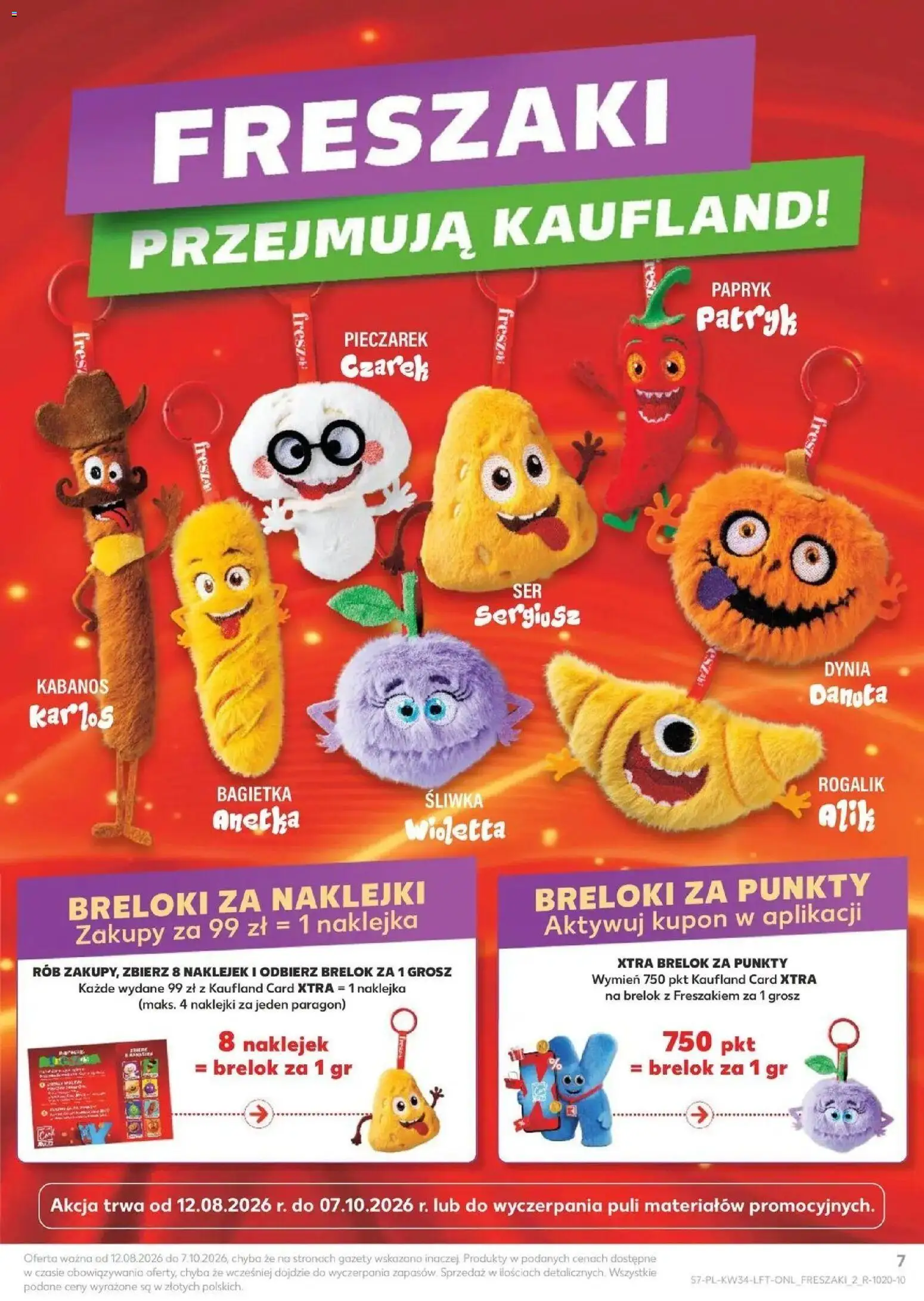 Kaufland gazetka od 20.08.2026 - od jutra PDF | Strona: 7 | Produkty: Chili, Kabanos, Bagietka, Naklejki