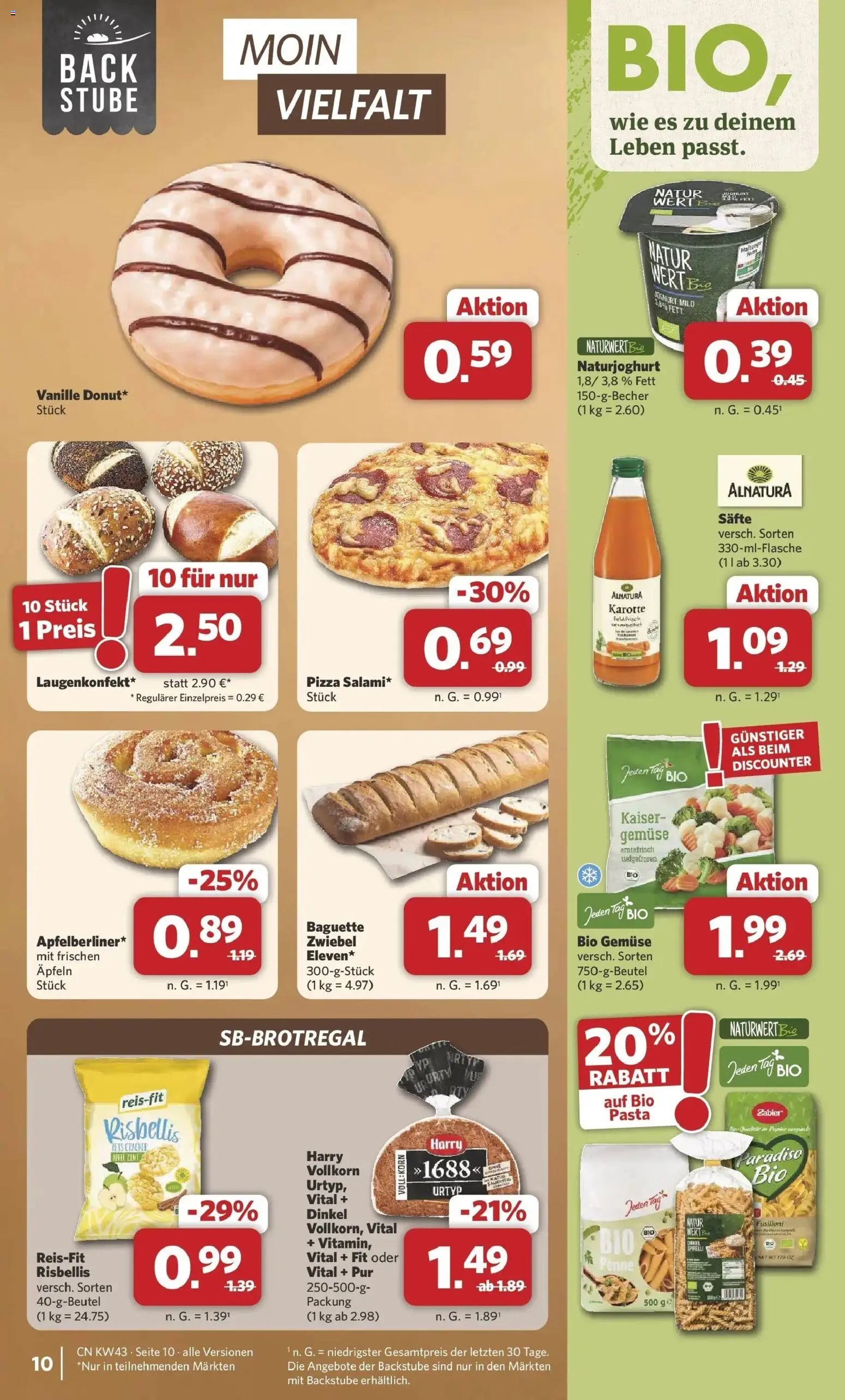 Combi Prospekt Detmold (ab 19.10.2026) zum Blättern | Seite: 10 | Produkte: Äpfel, Baguette, Pizza, Karotte