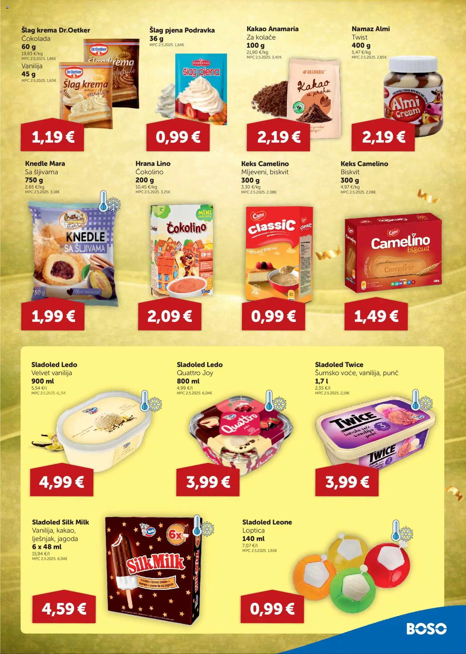 Boso katalog | vrijedi od 13.08.2026 | Stranica: 7 | Proizvodi: Knedle, Sladoled, Kakao, Šlag