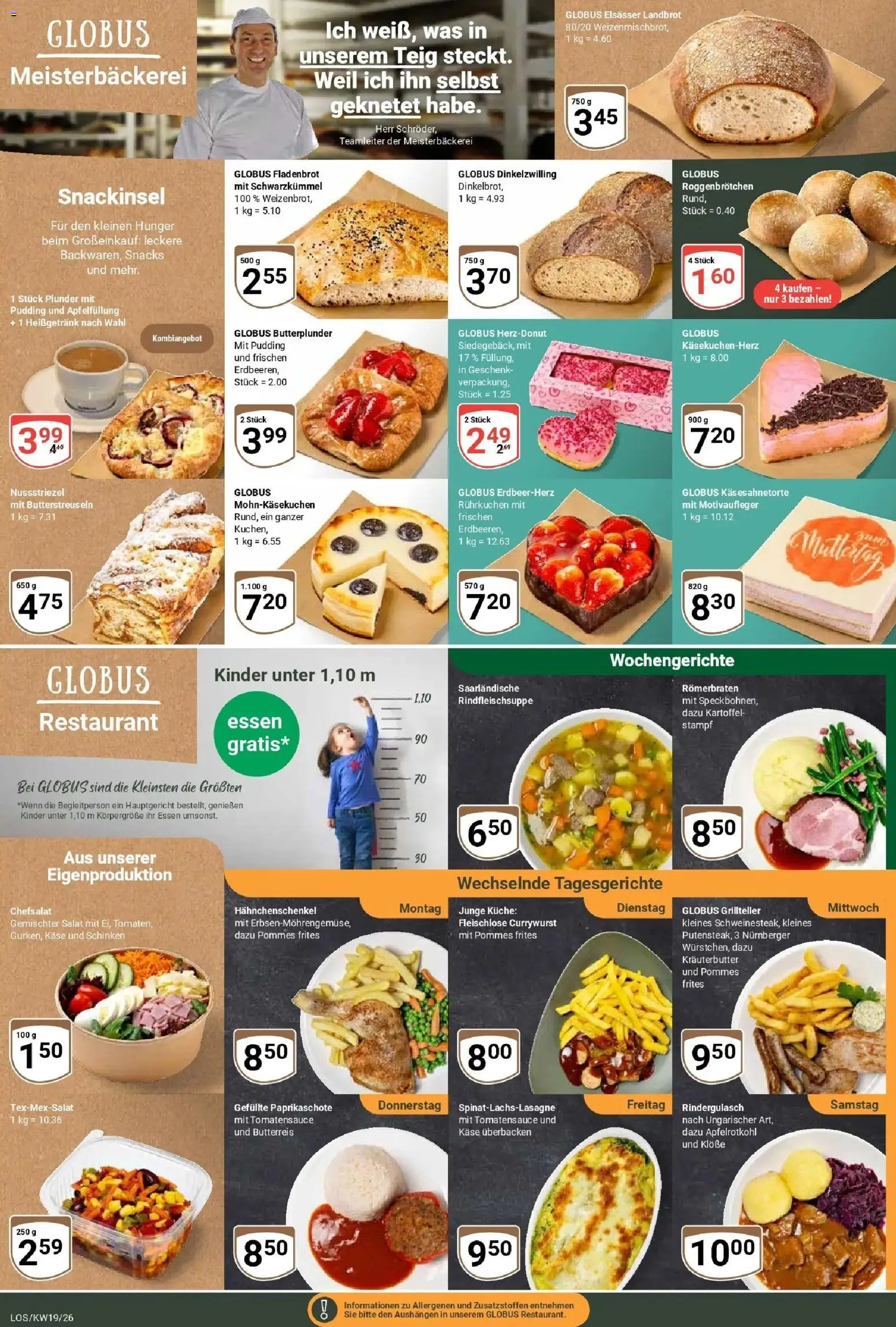 Globus Prospekt Losheim Am See	 – gültig ab 04.05.2026 | Seite: 11 | Produkte: Rindergulasch, Käse, Küche, Pudding