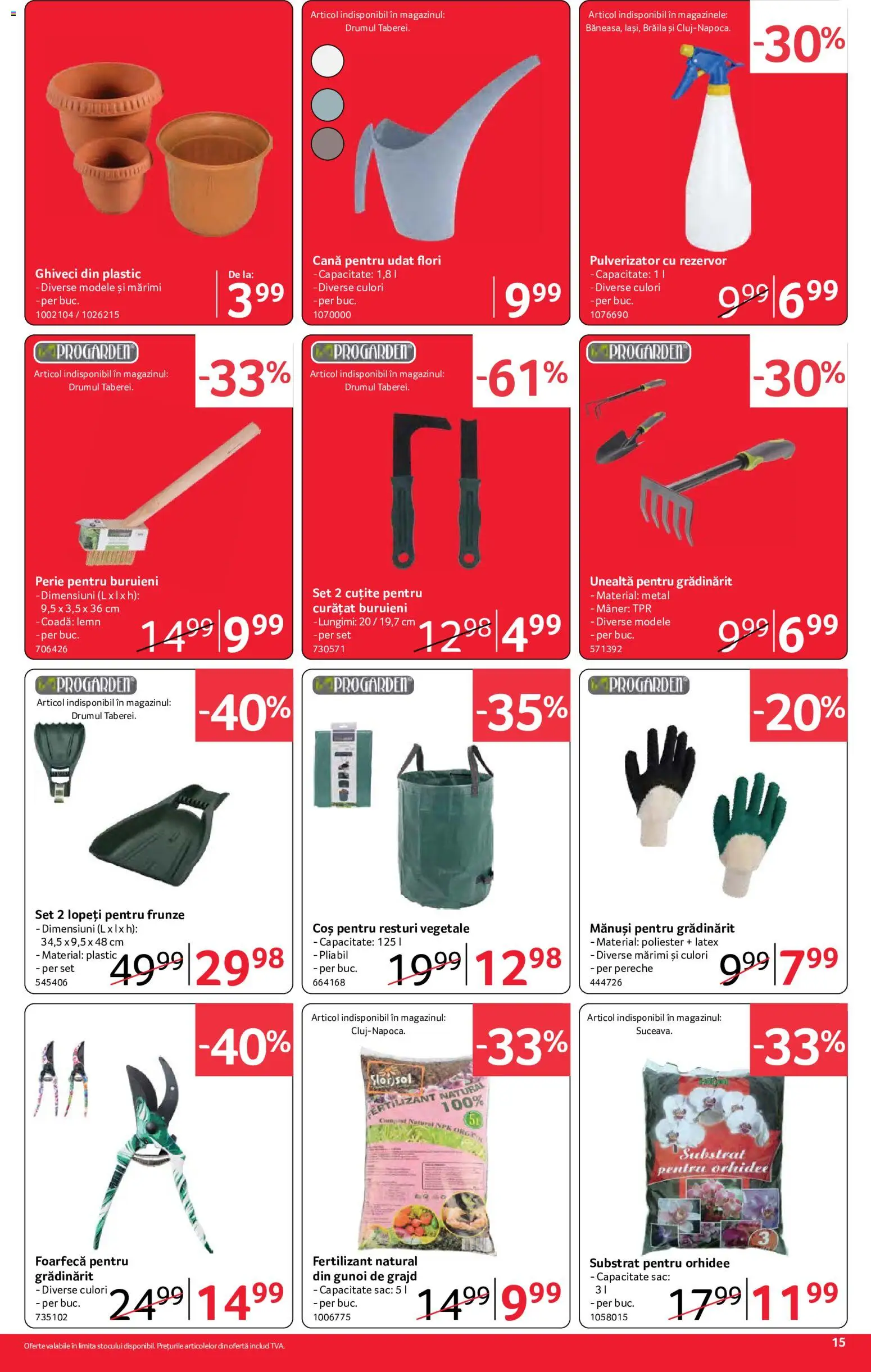 Noul catalog Selgros – valabil de la 02.10.2026 | Pagină: 15 | Produse: Coș, Mâner, Ghiveci, Perie