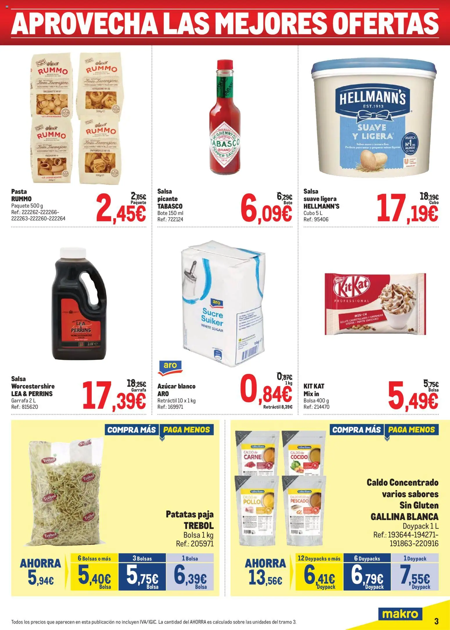 Makro Precios Levante II │ válido desde el 18.05.2026 | Página: 3 | Productos: Pescado, Pasta, Bolsa