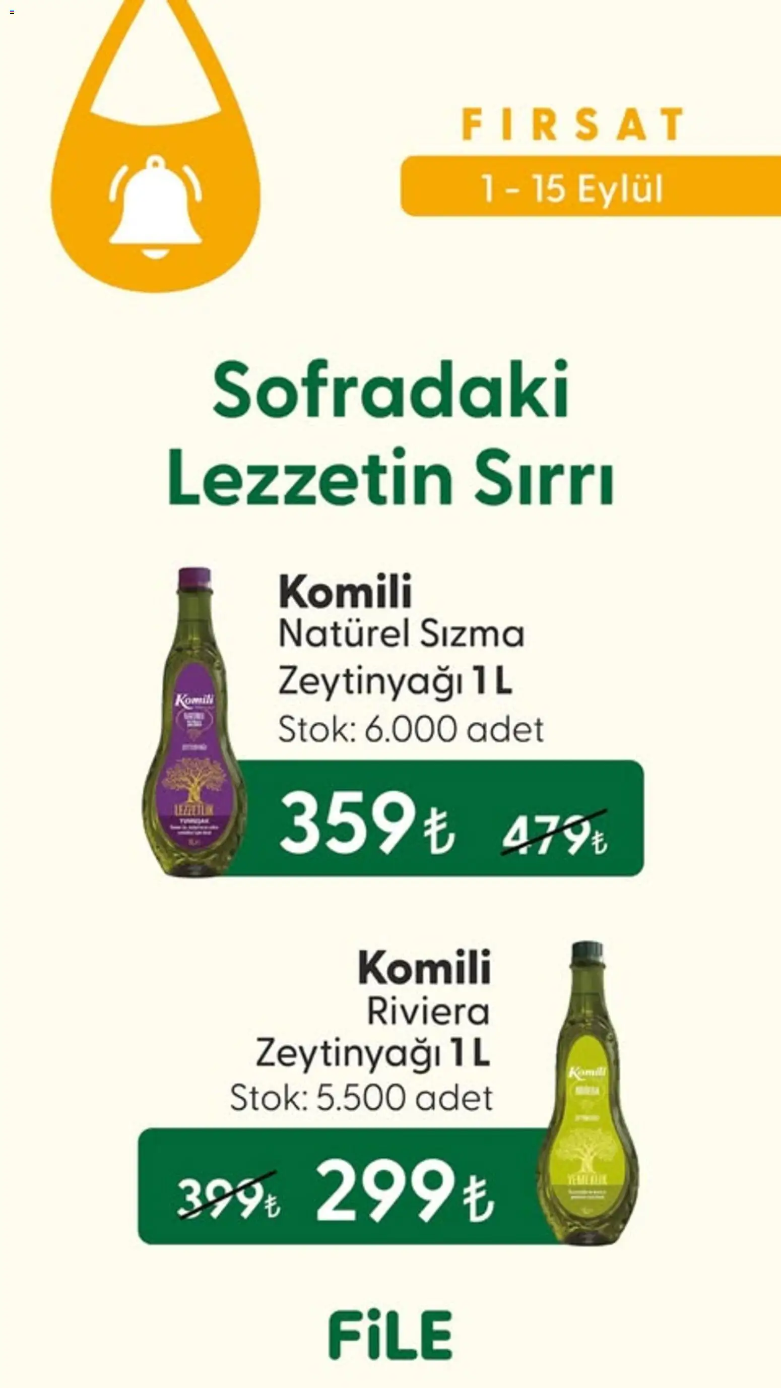 File Market Katalog - 01 Eylül 2026 tarihinden itibaren geçerlidir | Sayfa: 9 | Ürünler: Sızma zeytinyağı, Zeytinyağı