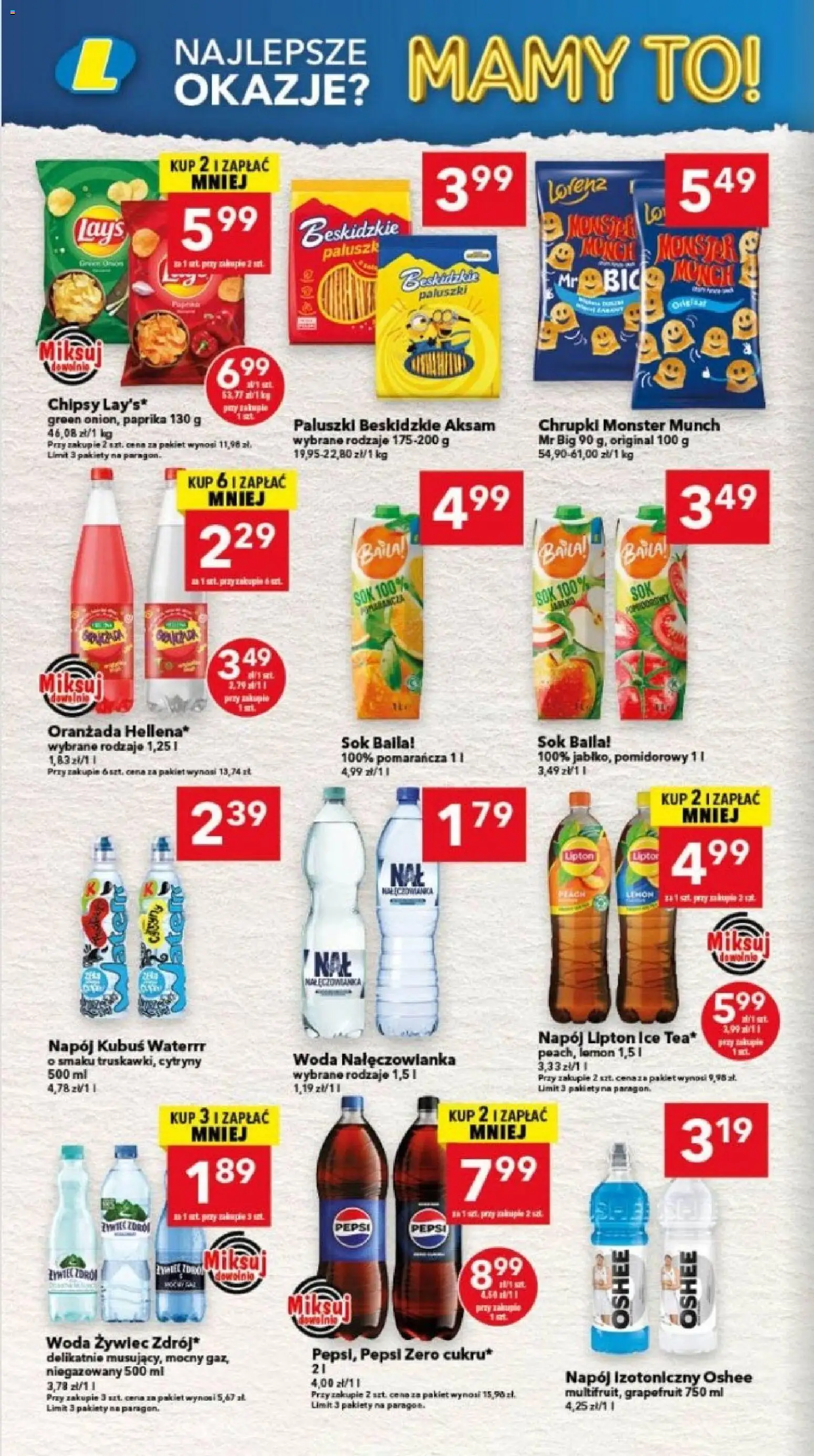 Lewiatan gazetka - Gdańsk od 30.07.2026 | Strona: 6 | Produkty: Woda żywiec, Chrupki, Sok, Woda