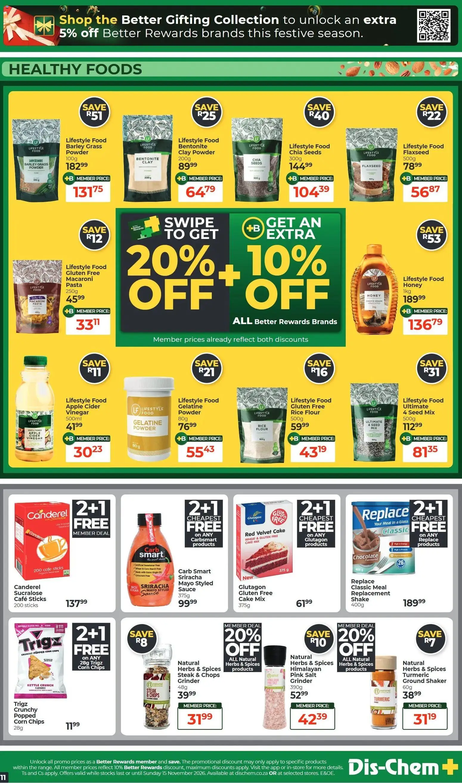 New Dis-Chem catalogue – valid from 20/10/2026 | Page: 11 | Products: Vinegar, Spices, Sauce, Salt