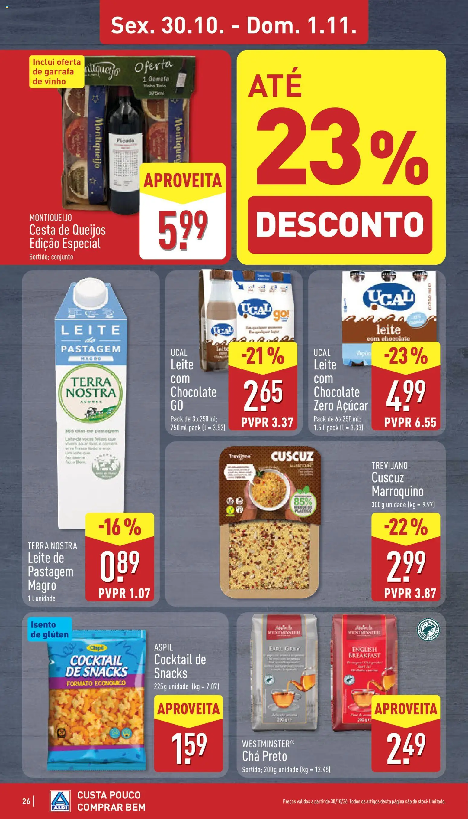 Aldi folheto │ válido de 26/10/2026 | Página: 26 | Produtos: Chocolate, Vinho, Açúcar, Vinho tinto