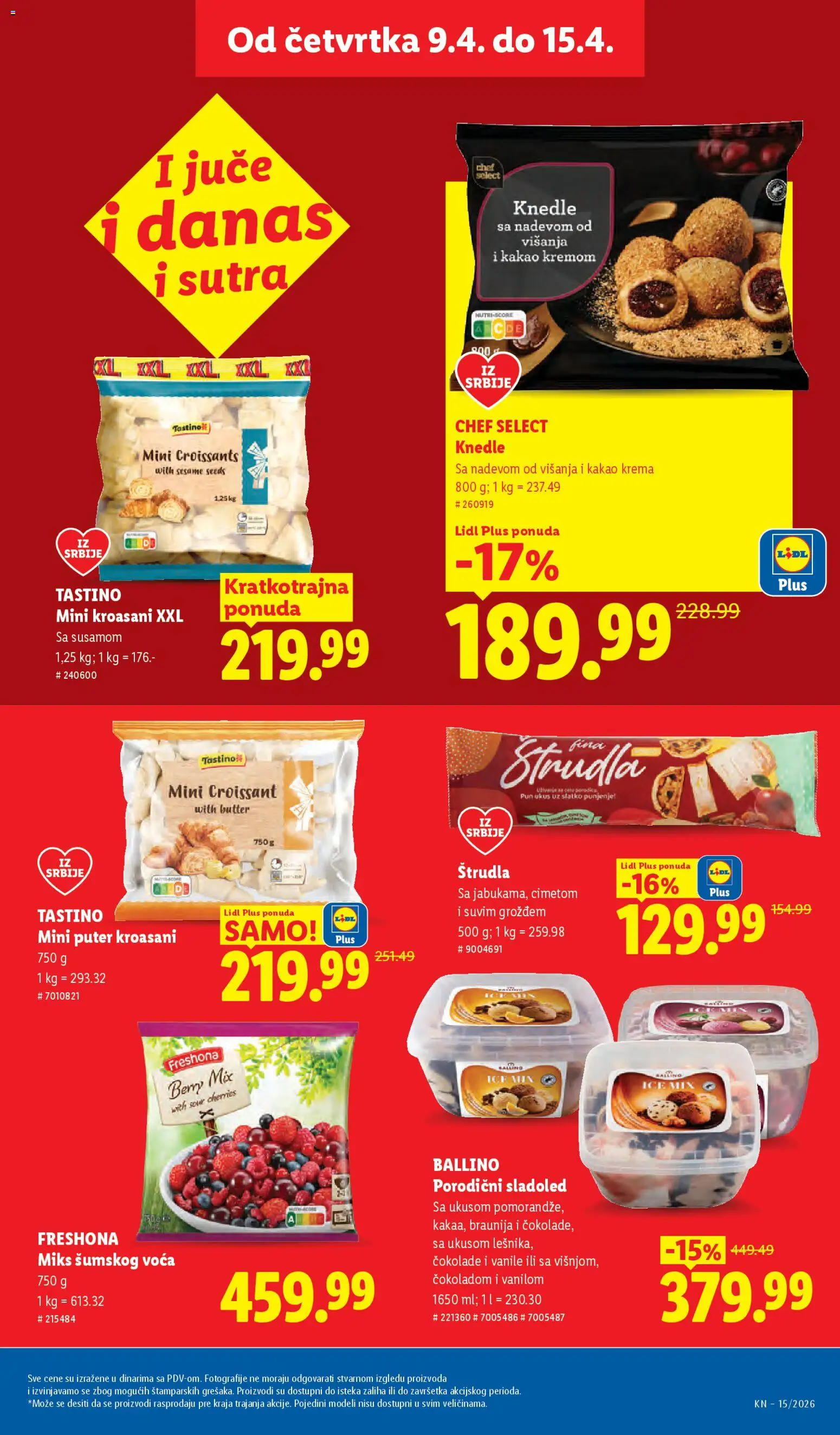 Lidl katalog - važi od 09.04.2026 | Strana: 23 | Proizvode: Kakao, Sladoled, Štrudla, Krema