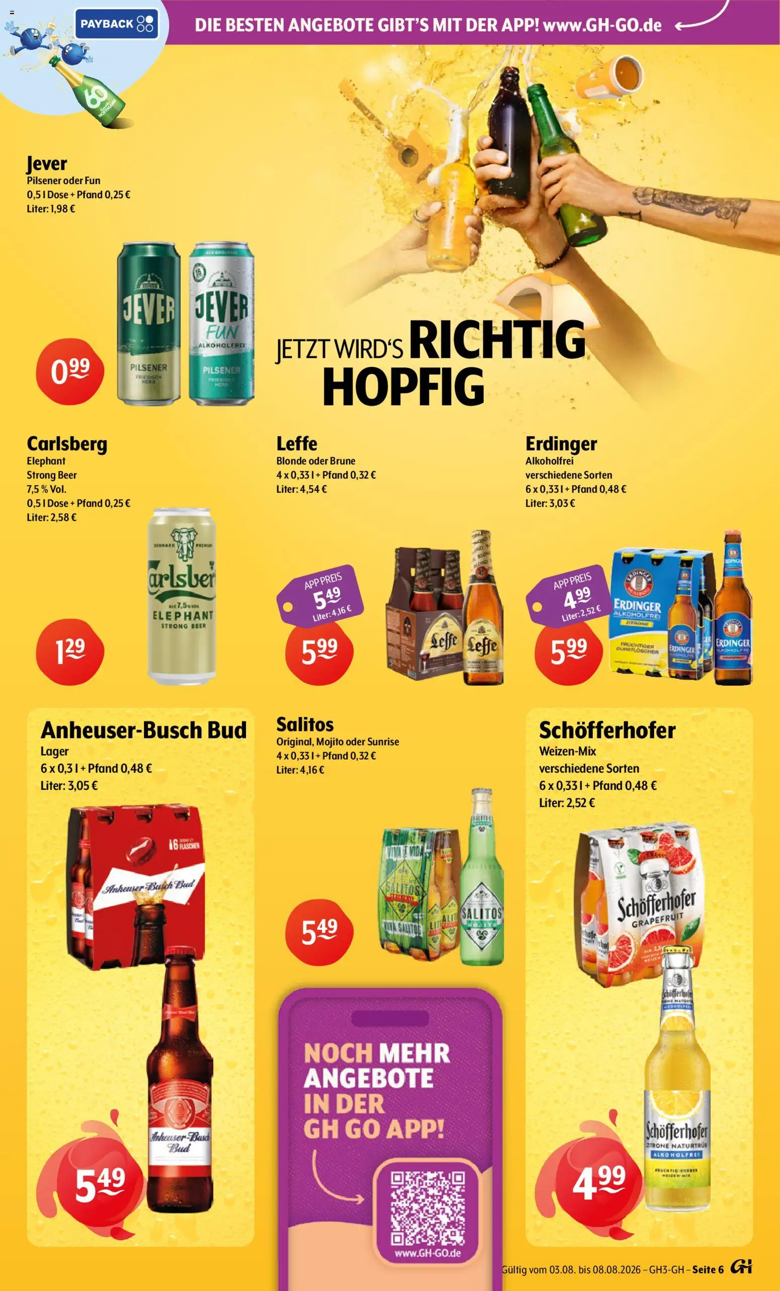 Trink und Spare Prospekt – gültig ab 03.08.2026 | Seite: 6 | Produkte: Berliner, Erdinger, Grapefruit, Jever