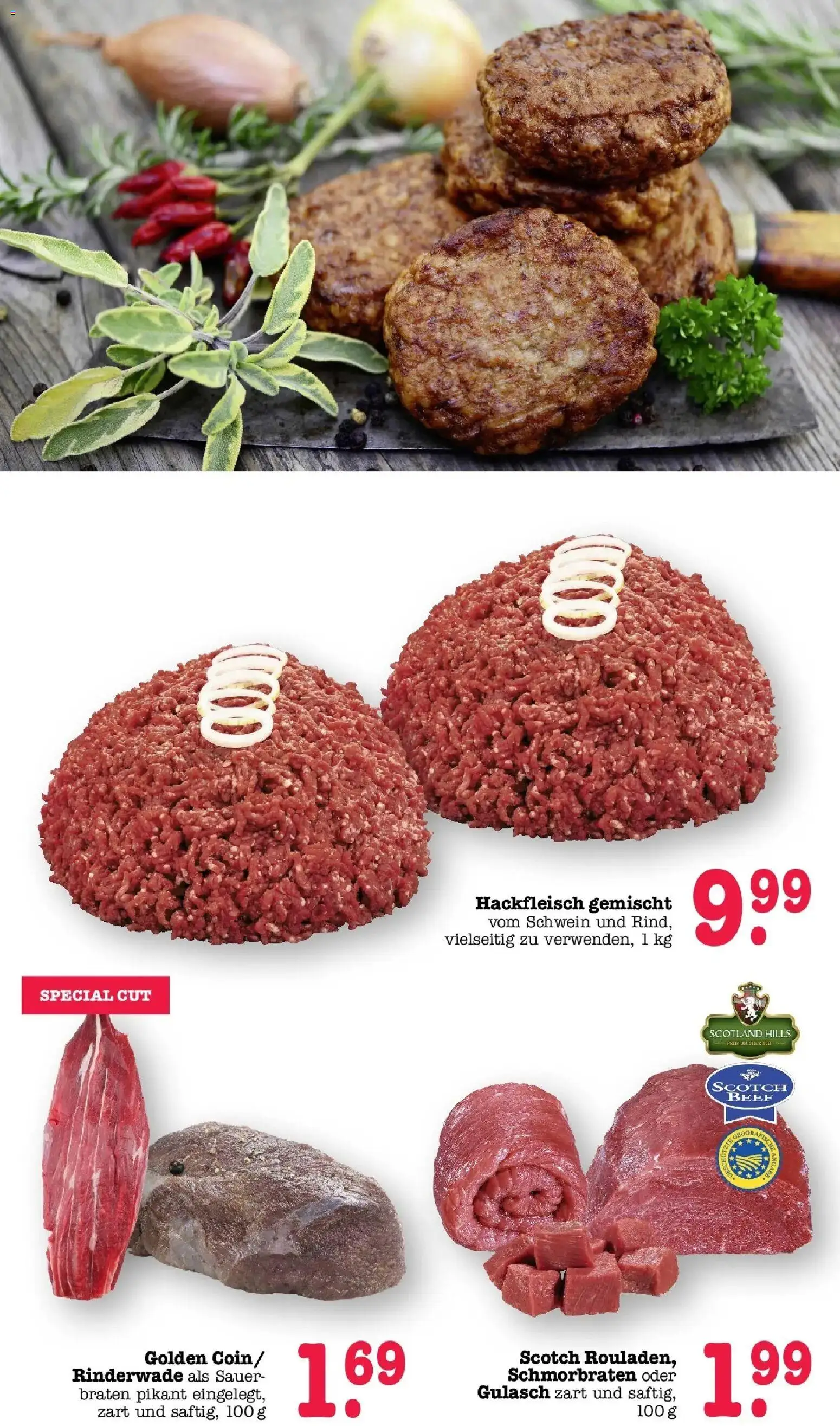 E center Prospekt Achern (ab 19.10.2026) zum Blättern | Seite: 8 | Produkte: Gulasch, Hackfleisch