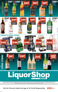 Checkers specials catalogue – valid from 15.06.2026 | Page: 2 | Products: Gin, Cream, Whiskey, Fruit