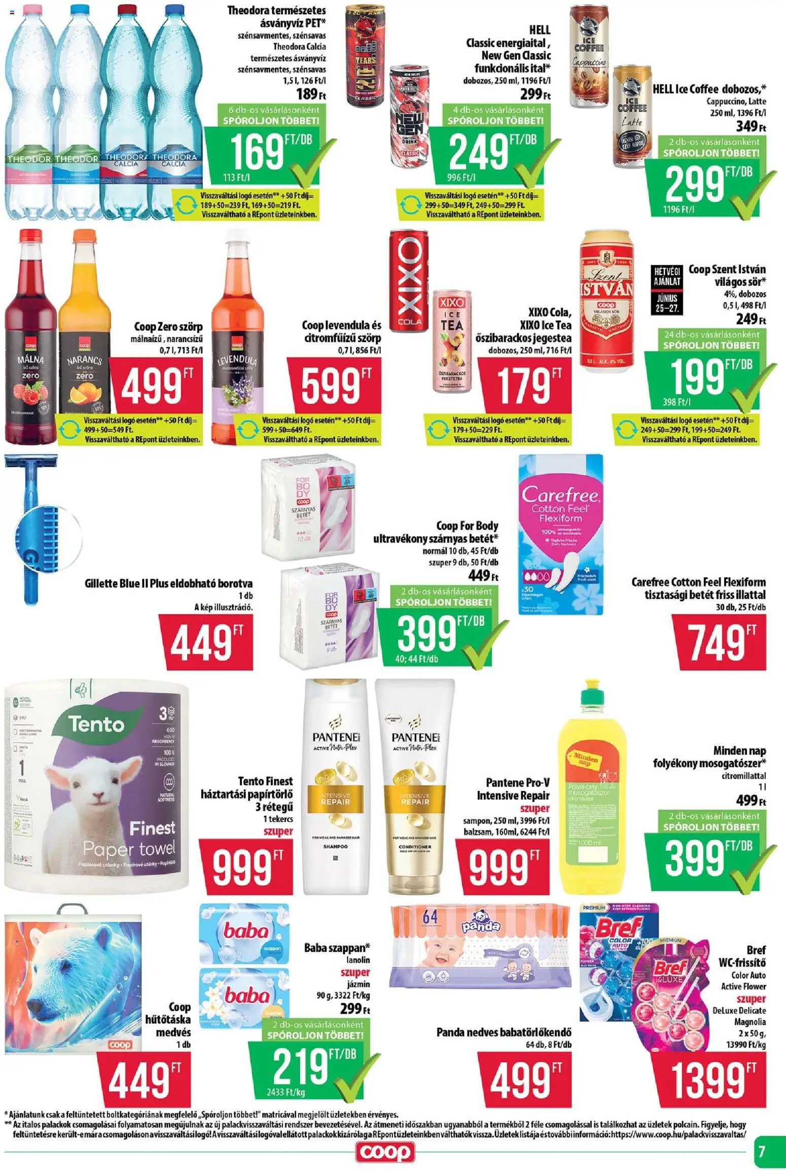 COOP akciós ujság - amely érvényes a következő dátumtól: 25.06.2026 | Oldal: 7 | Termékek: Málna, Ice tea, Ásványvíz, Narancs