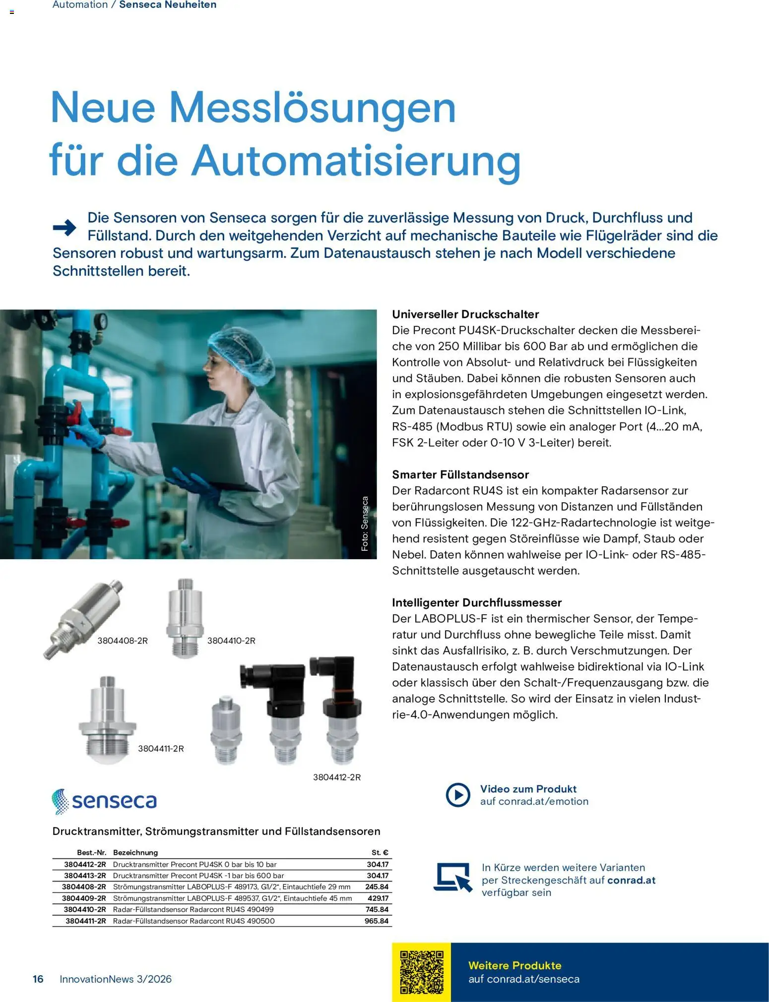 Conrad Innovation News gültig ab 05.10.2026 | Seite: 16 | Produkte: Video