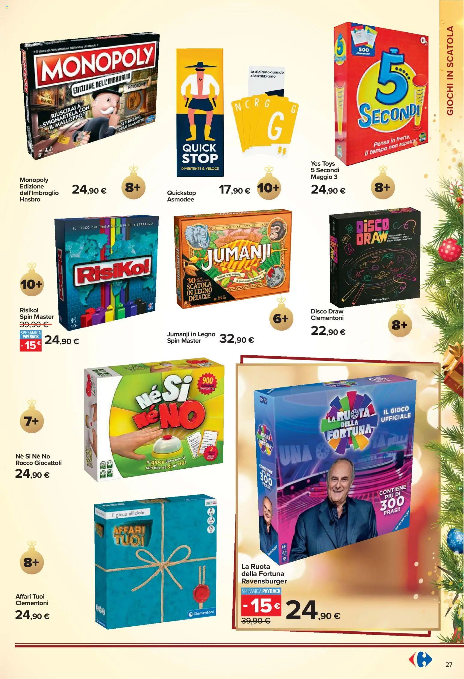 Volantino Carrefour del 23/10/2026 | Pagina: 27 | Prodotti: The, Gioco, Disco, Scatola
