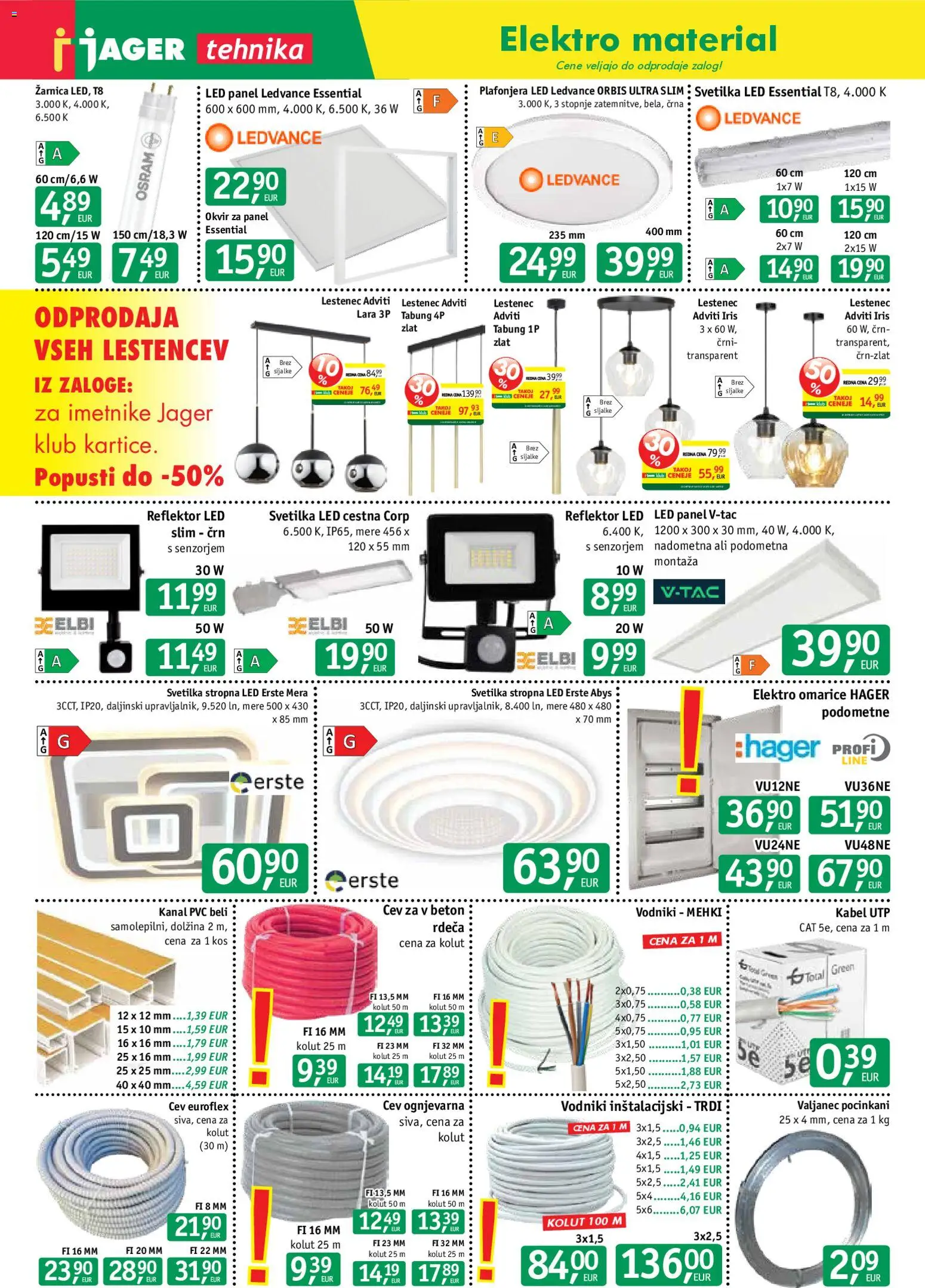 Novi Jager katalog ponudbe – veljaven od 09.09.2026 | Stran: 11 | Izdelki: Led svetilka, Kabel, Kos, Svetilka