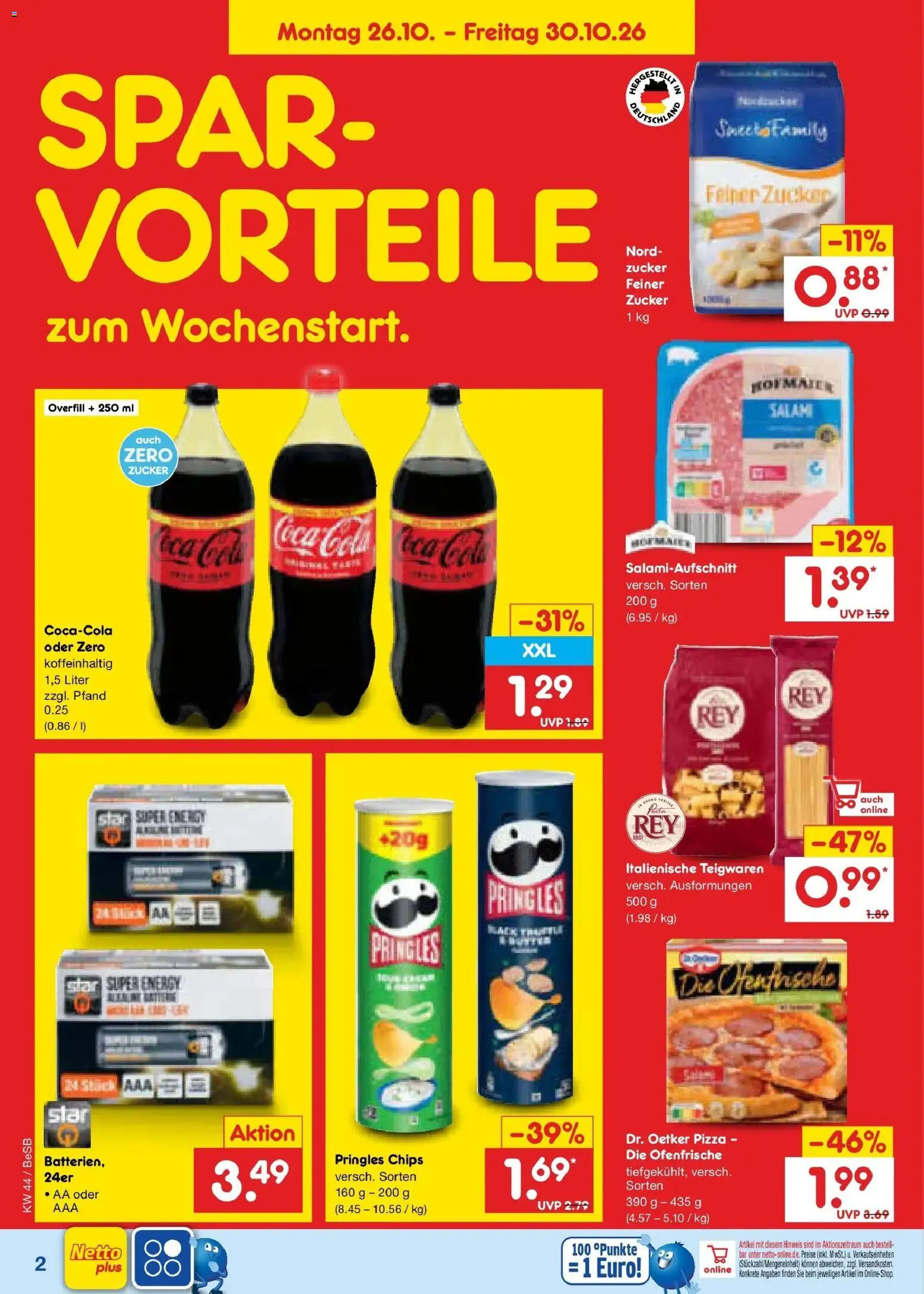 Netto Marken-Discount Prospekt – gültig ab 28.10.2026 | Seite: 21 | Produkte: Zucker, Salami, Pizza, Pringles