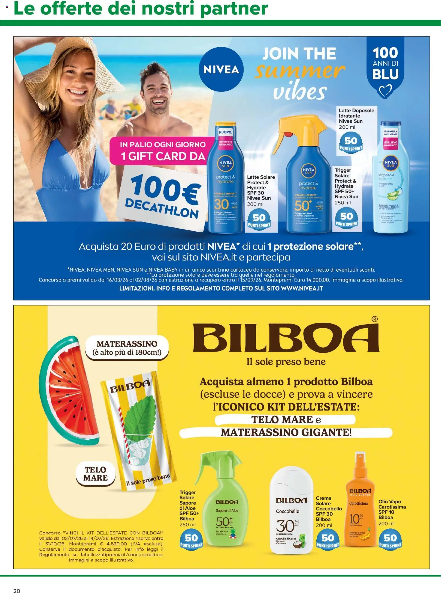 Volantino Carrefour del 02/07/2026 | Pagina: 20 | Prodotti: Crema, Crema solare, Latte, Cocco