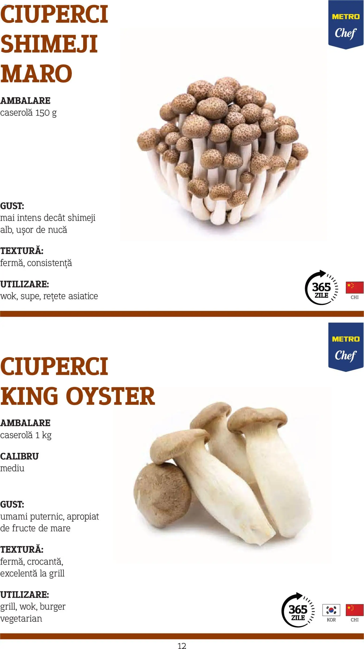 Noul catalog Metro – valabil de la 10.11.2025 | Pagină: 12 | Produse: Ciuperci, Burger, Fructe, Fructe De Mare