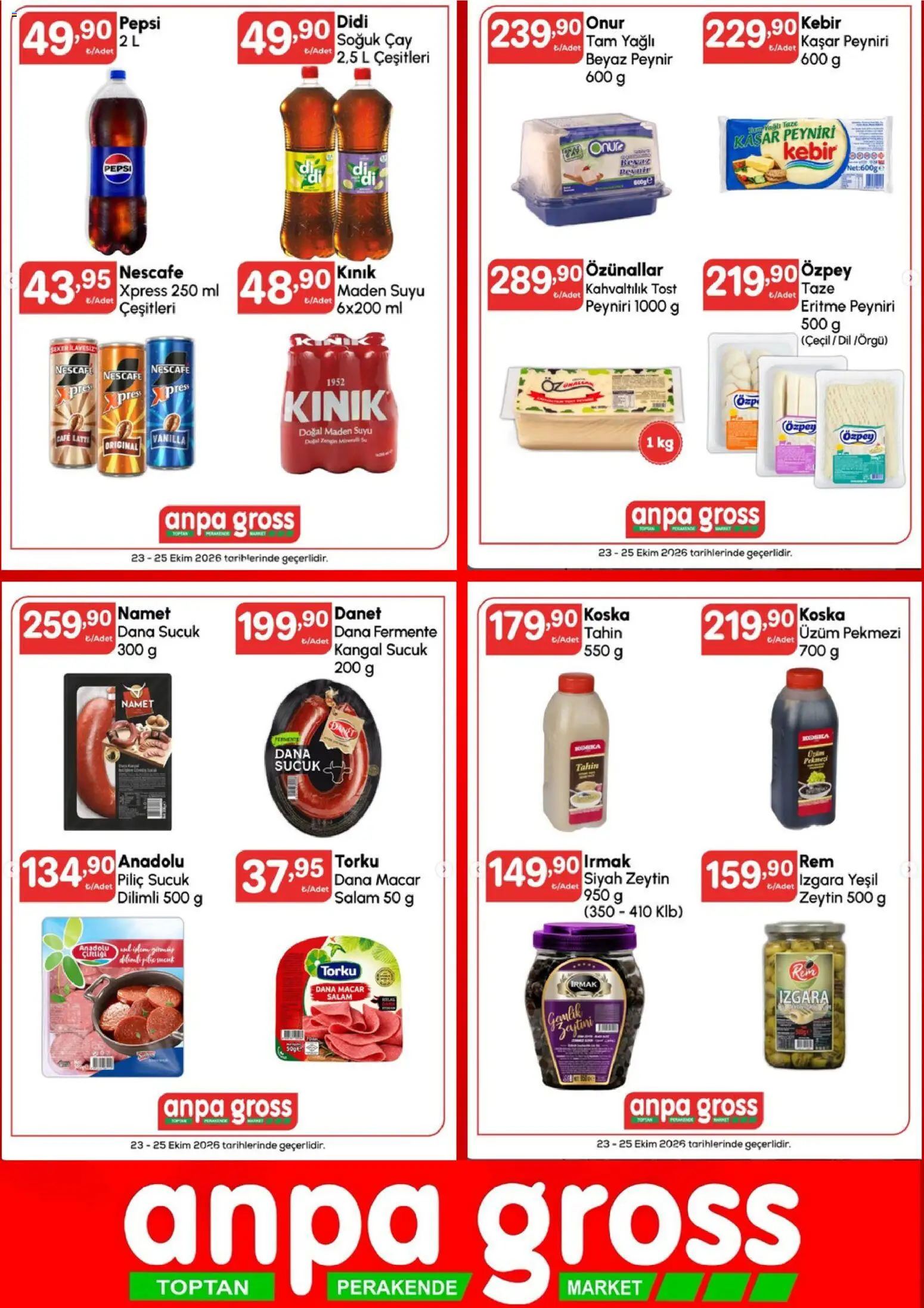 Anpa Gross Katalog - 23 Ekim 2026 tarihinden itibaren geçerlidir | Sayfa: 5 | Ürünler: Şeker, Soğuk çay, Maden suyu, Sucuk