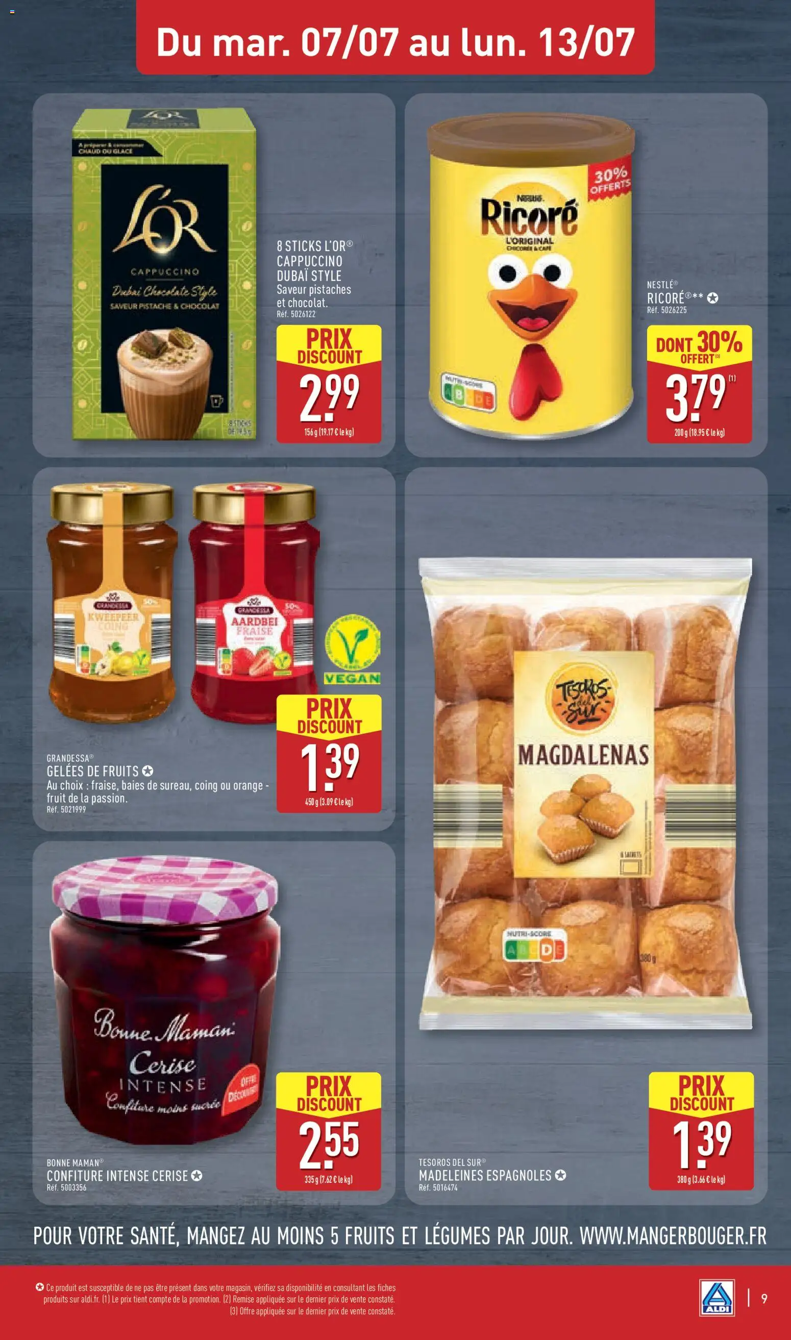 {H1} | Page: 11 | Produits: Orange, Ricoré, Café, Chocolat