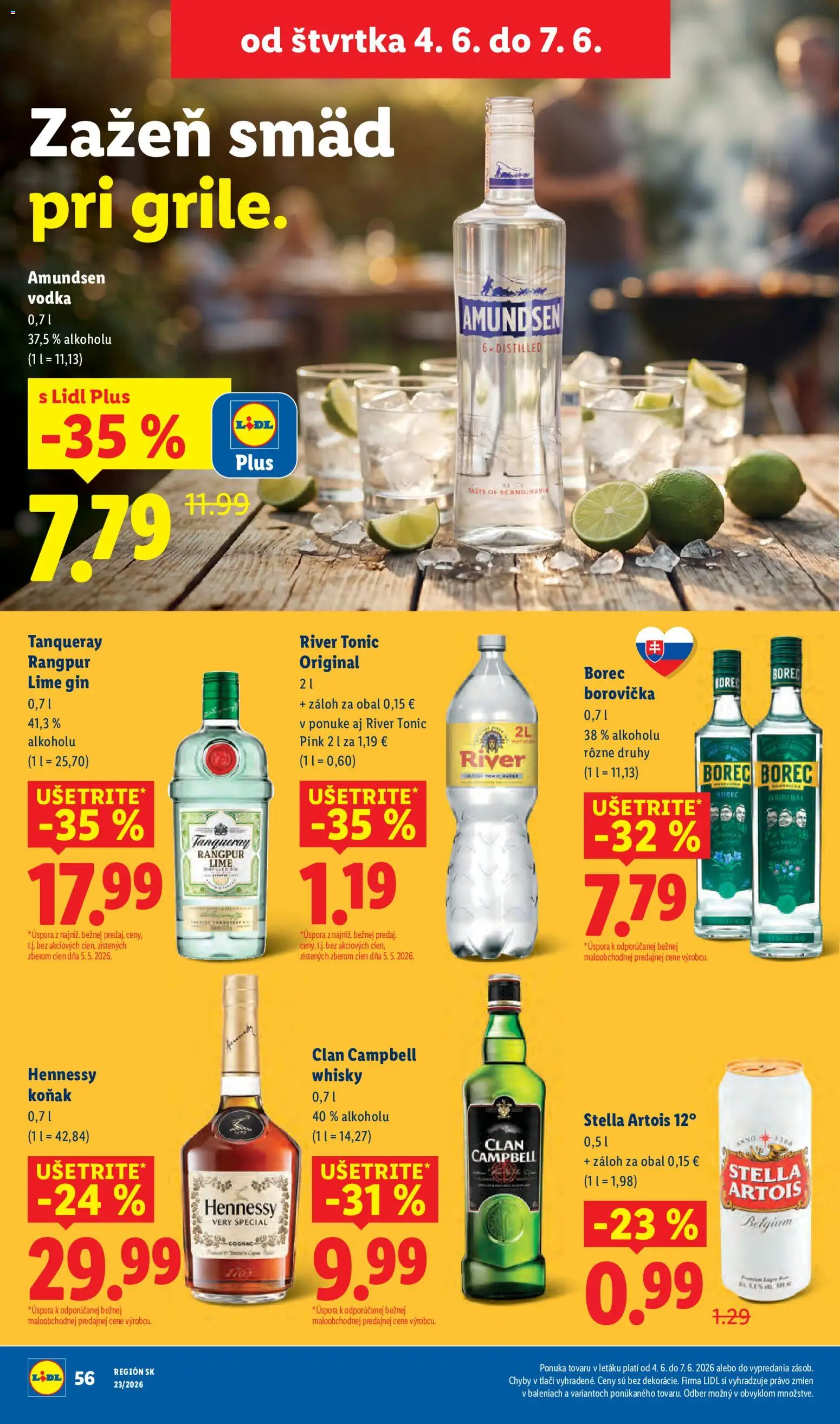 Nové Lidl akcie – leták je platný od 01.06.2026 | Strana: 69 | Produkty: Gin, Vodka, Amundsen vodka, Koňak