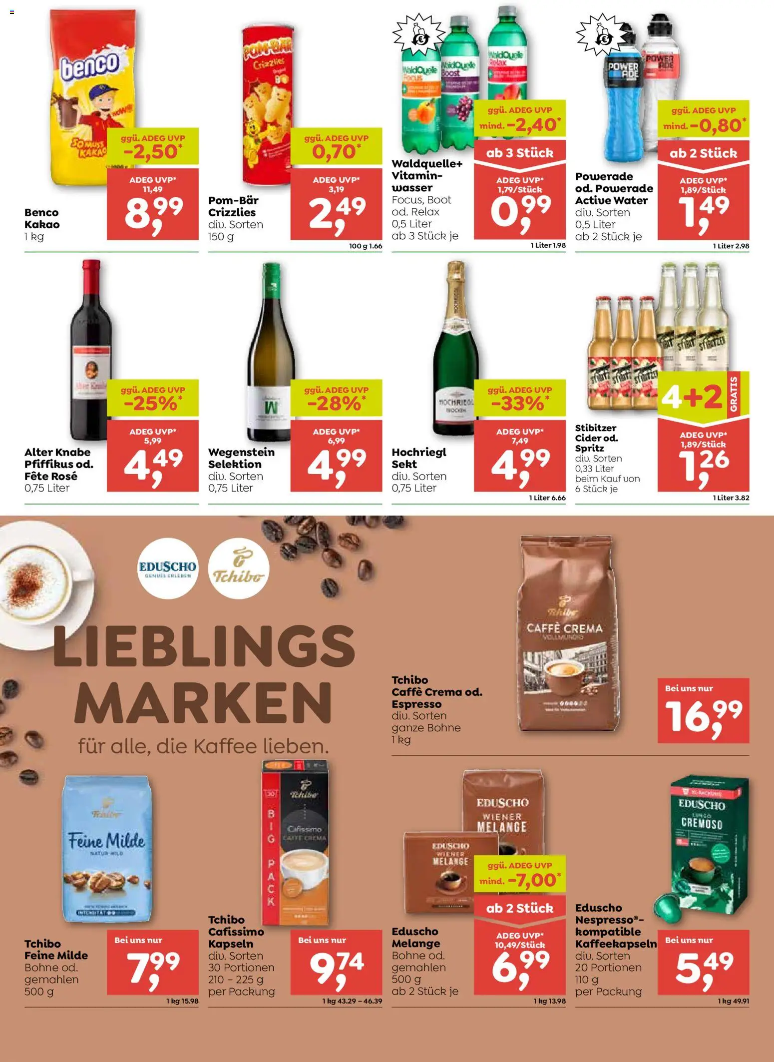 ADEG Flugblatt gültig ab 10.09.2026 | Seite: 6 | Produkte: Wasser, Bohne, Kaffee